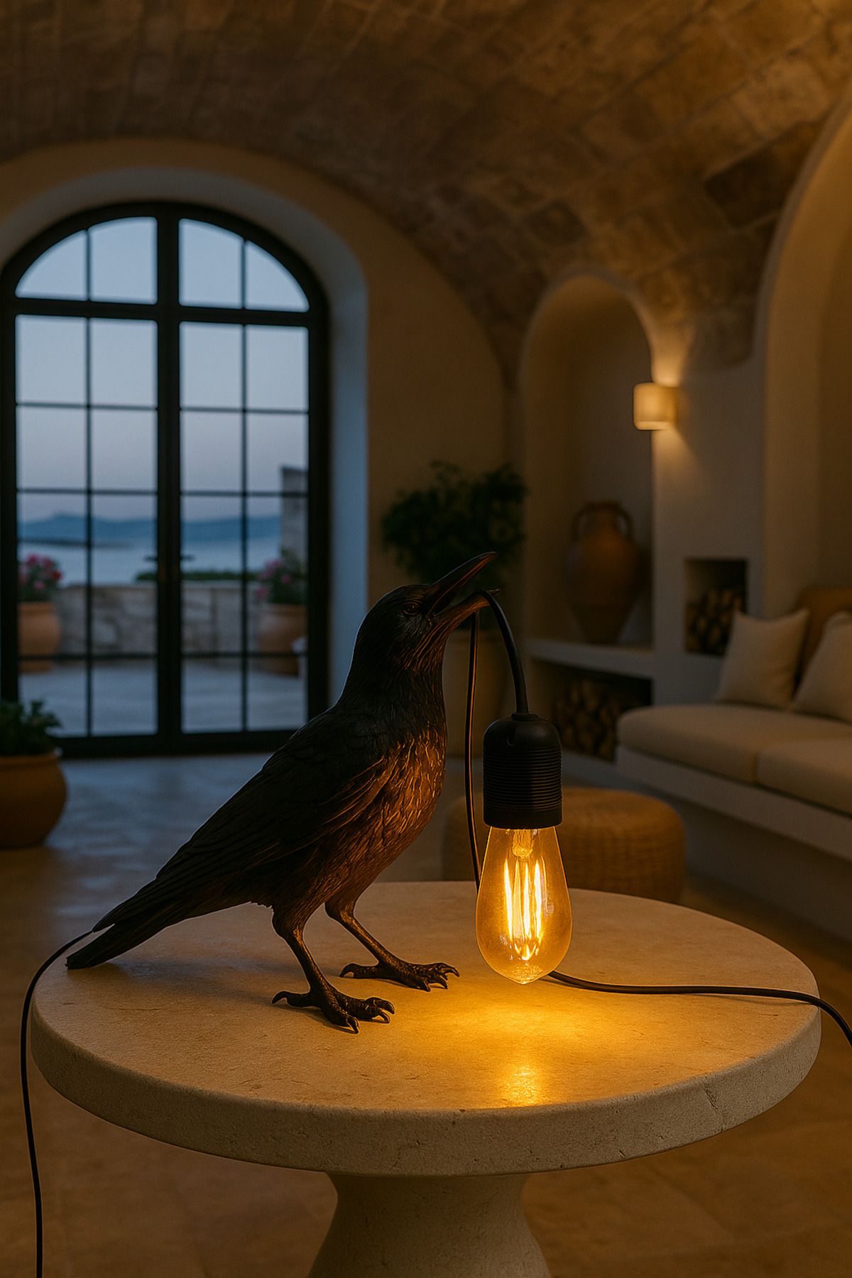 3dlab 3D Lab Decorative Karga Figürlü Dekoratif Masa Lambası - Siyah | Modern ve Sanatsal Aydınlatma