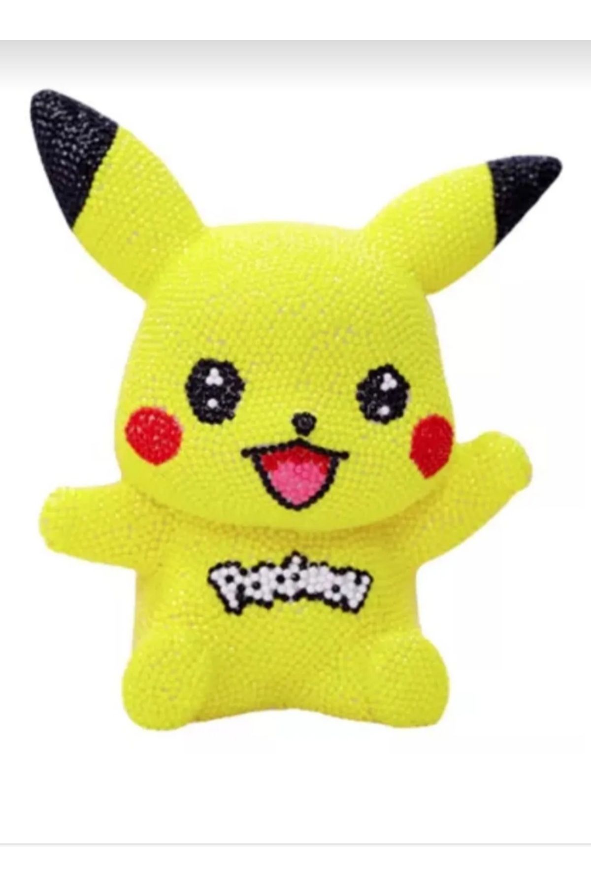 Meyra Accessories Pikachu pokemon DİY kendin yap elmas mozaik yapıştırma işlemeli 3D figürlü kumbara hediyelik hobi