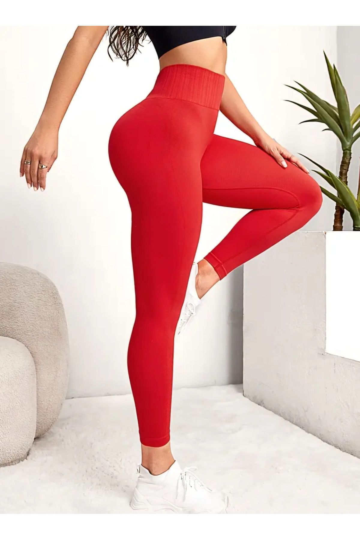 DRECCEX Şahane Ekstra Dayanıklı Sporcu Tayt Toparlayıcı Korse Gym Tayt Yoga Koşu Taytı Mercan NarÇiçeği