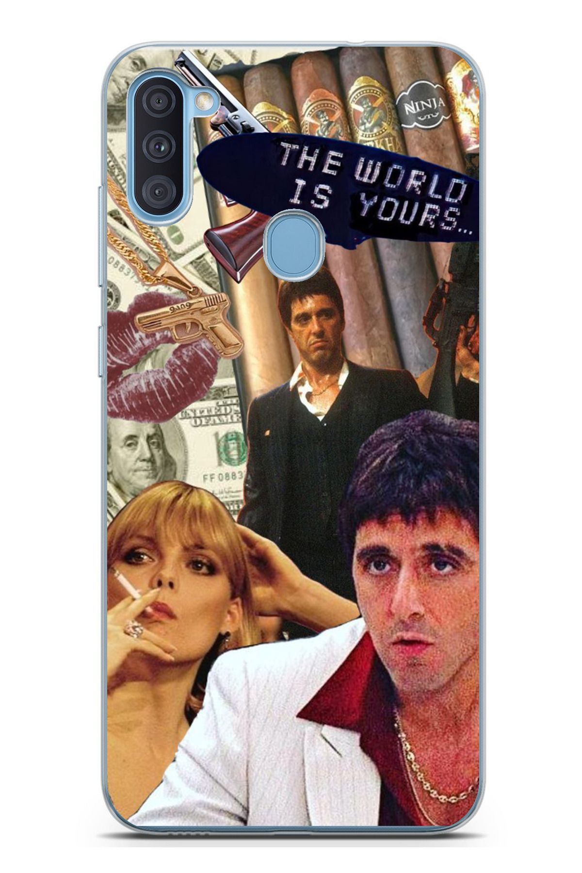 TechTree Galaxy A11 - M11 Uyumlu The Worlds is Yours Tasarımlı Şeffaf Silikon Kılıf