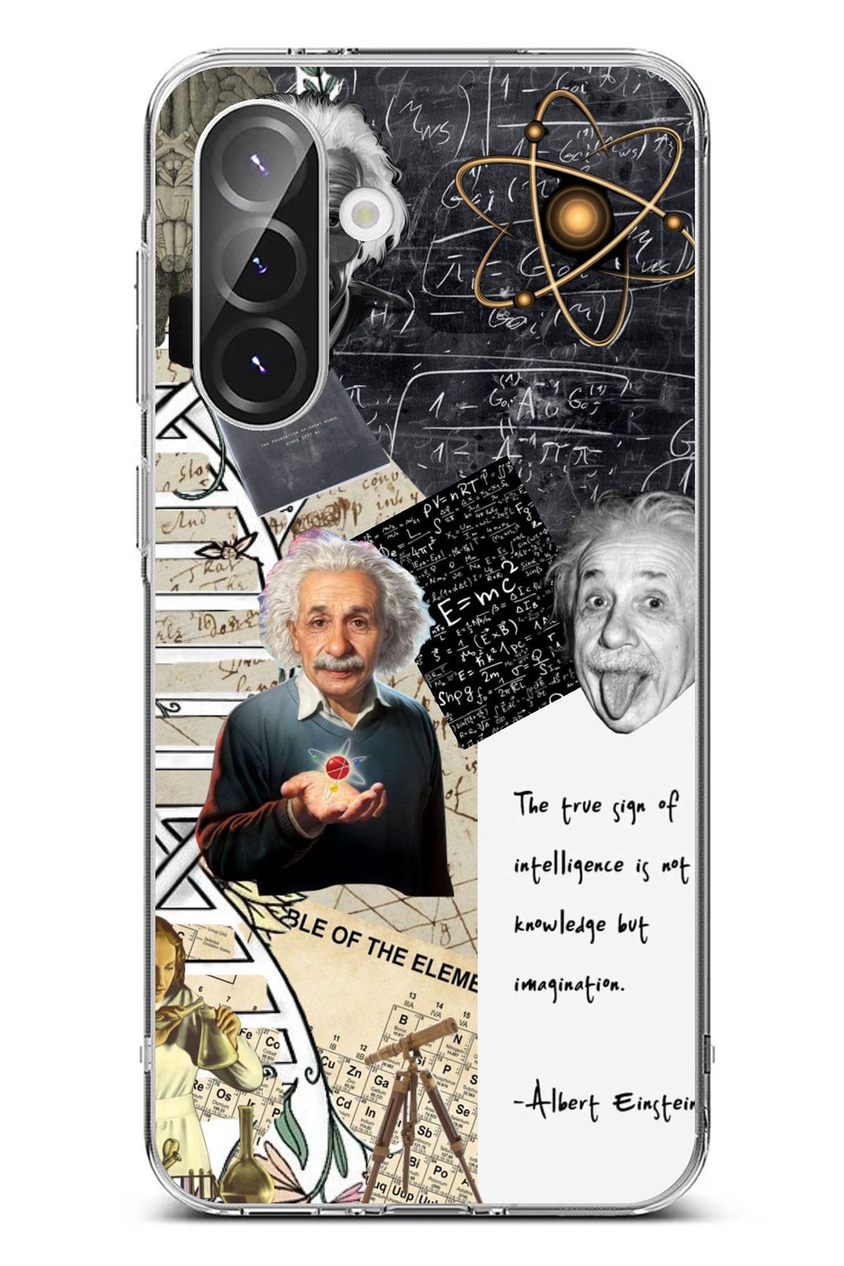 TechTree Galaxy A36 Uyumlu Albert Einstein Şeffaf Silikon Kılıf
