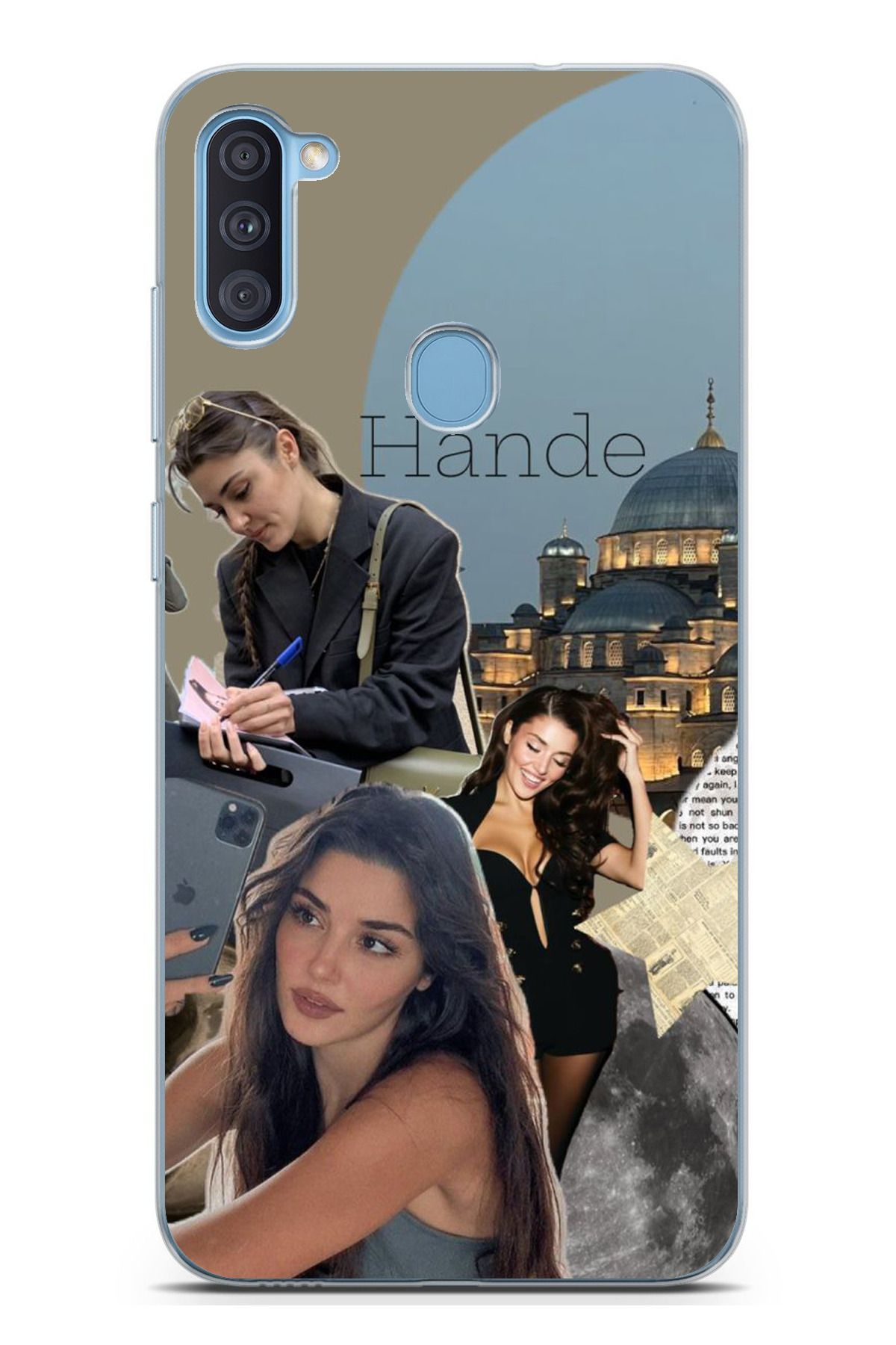 TechTree Galaxy A11 - M11 Uyumlu Hande Erçel Şeffaf Silikon Kılıf