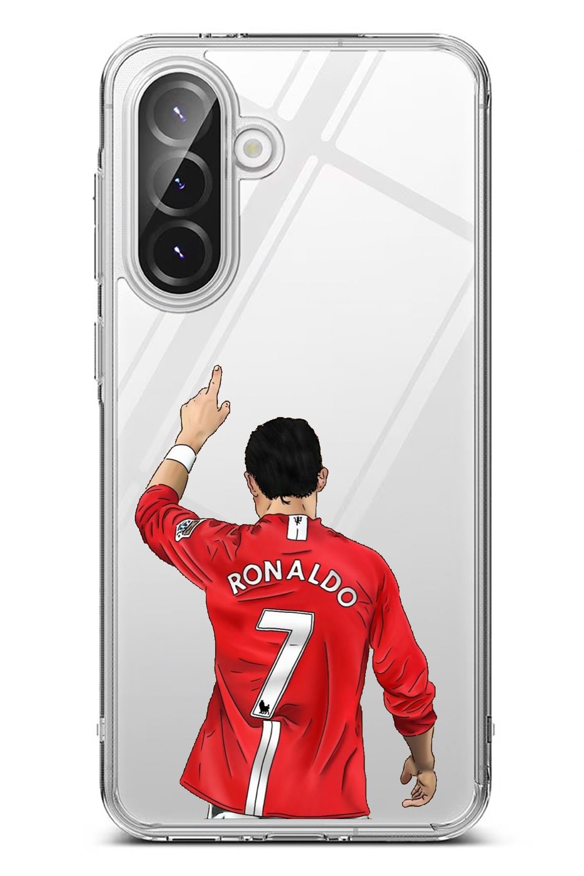 TechTree Galaxy A56 Uyumlu C. Ronaldo Forma Tasarımlı Şeffaf Silikon Kılıf