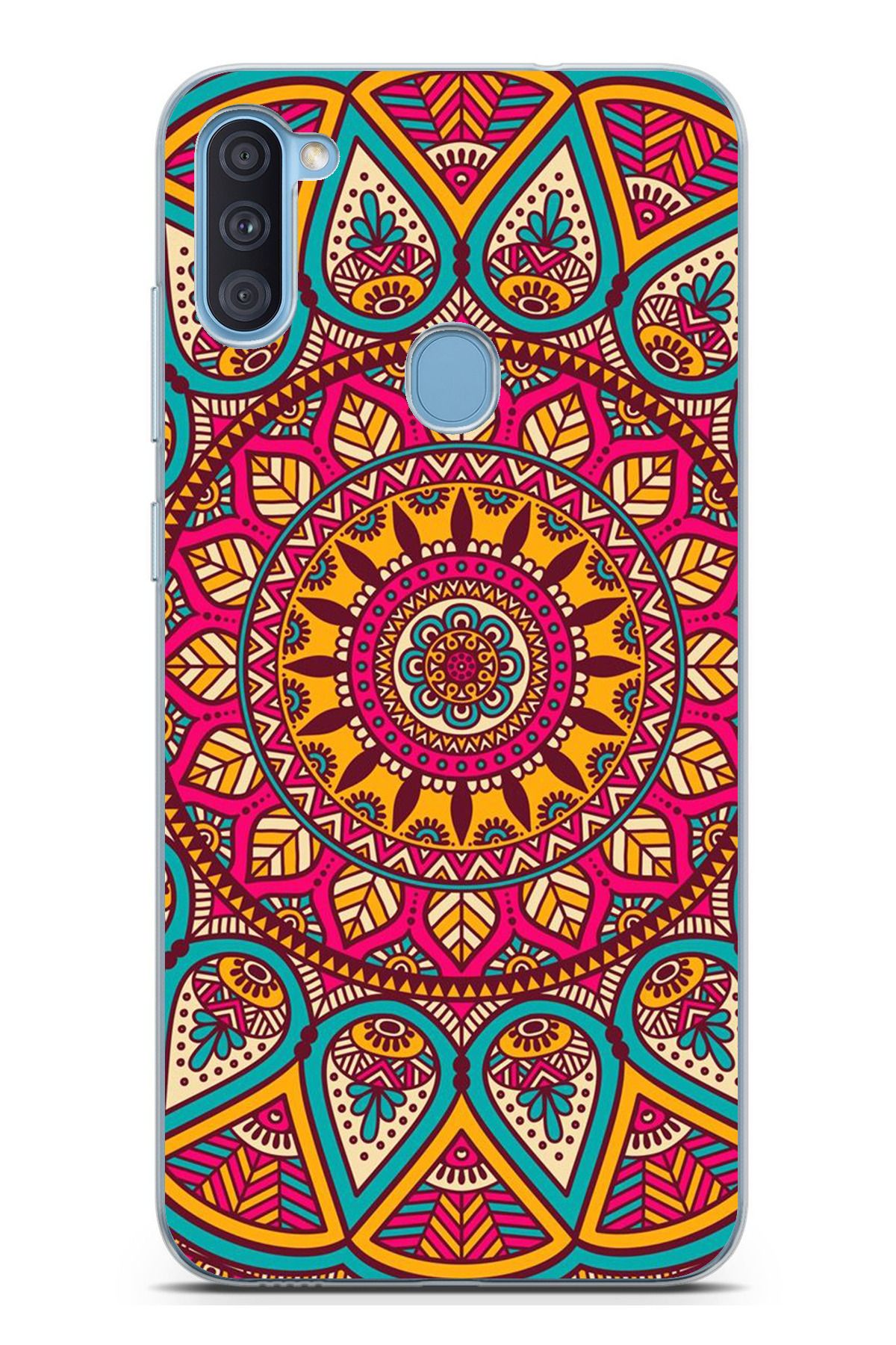 TechTree Galaxy A11 - M11 Uyumlu Mandala Şeffaf Silikon Kılıf