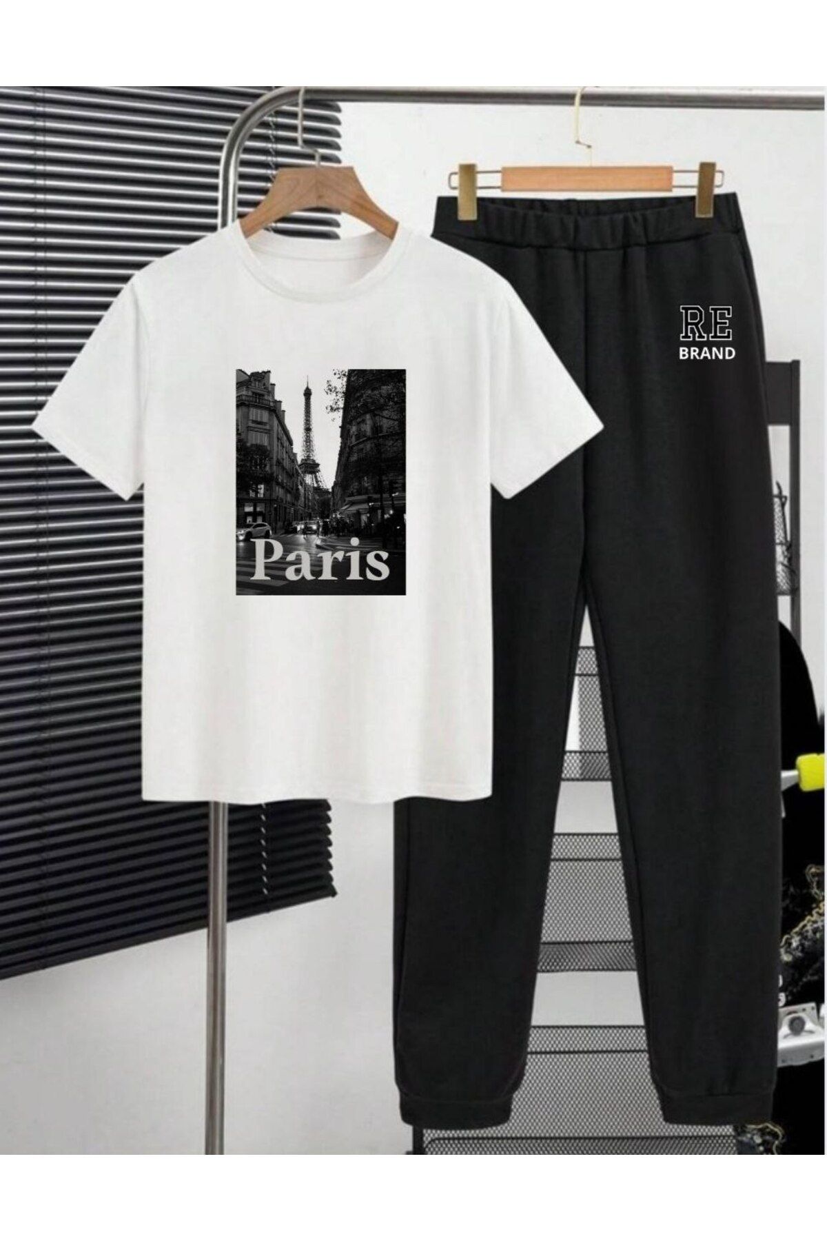 REBRAND Oversize T-shirt Takımı - Baskılı Alt Üst Eşofman Takım