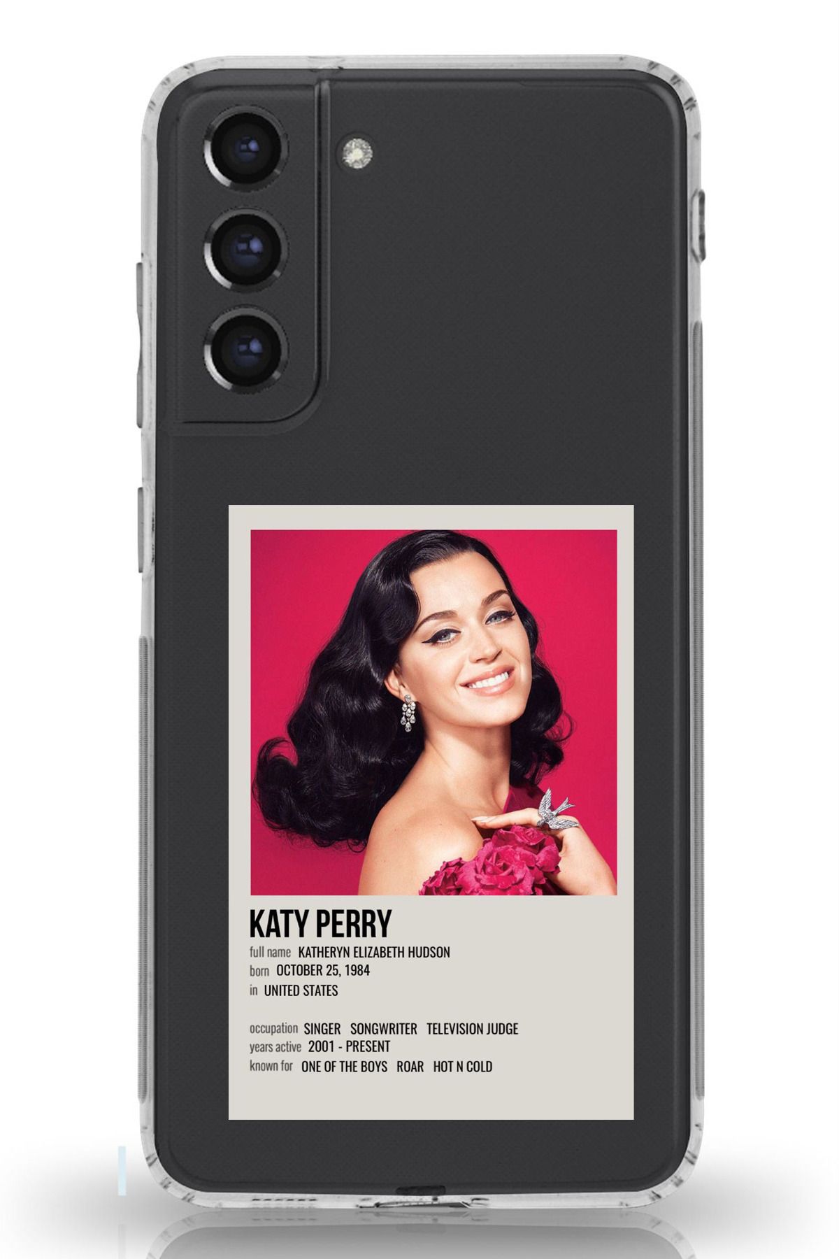 TechTree Galaxy S21 FE Uyumlu Katy Perry Şeffaf Silikon Kılıf