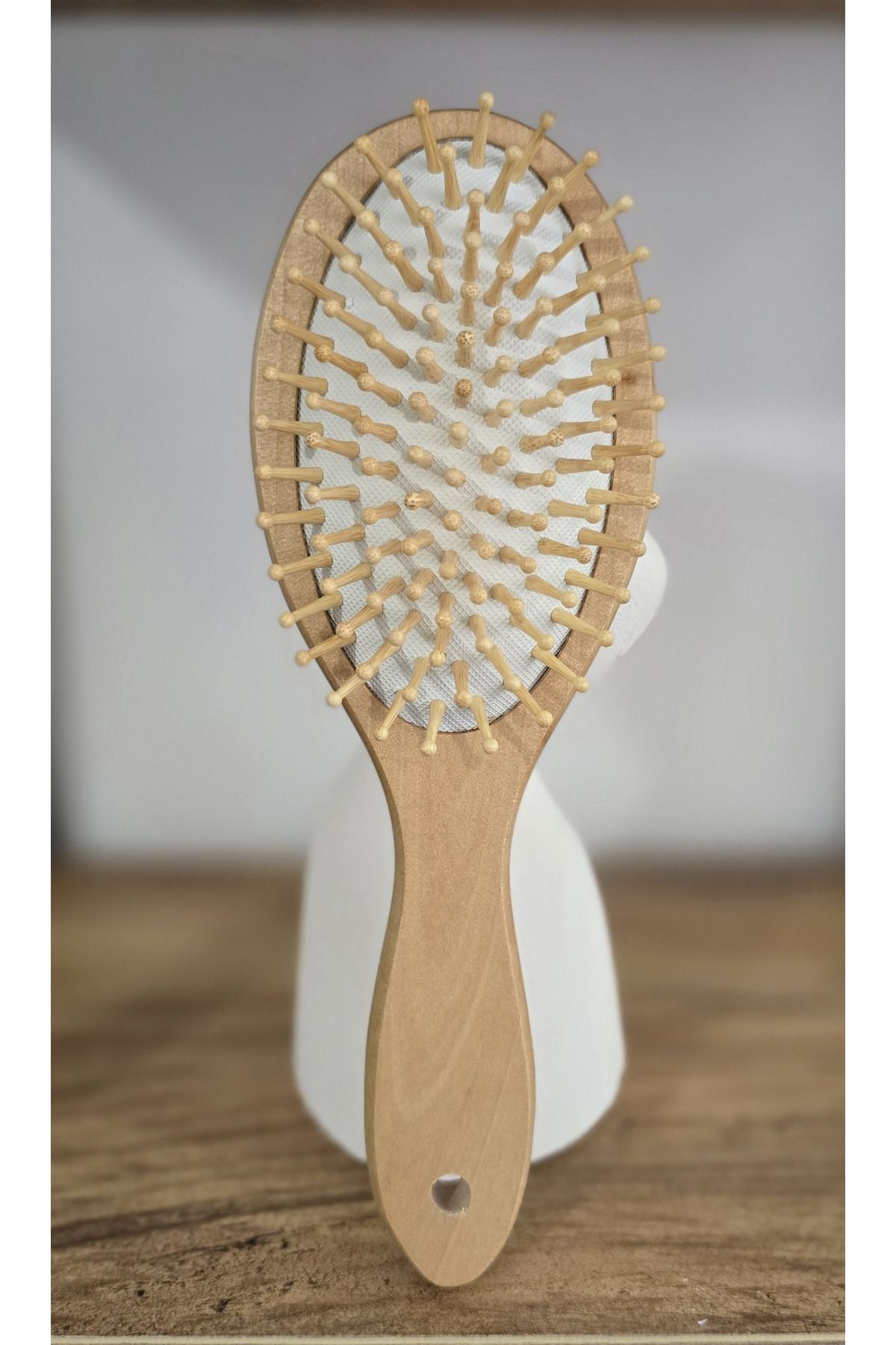 Şeyma Beauty %100 Doğal Bambu Saç Açma Fırçası Bambu Dişli Kolay Tarama Fırçası