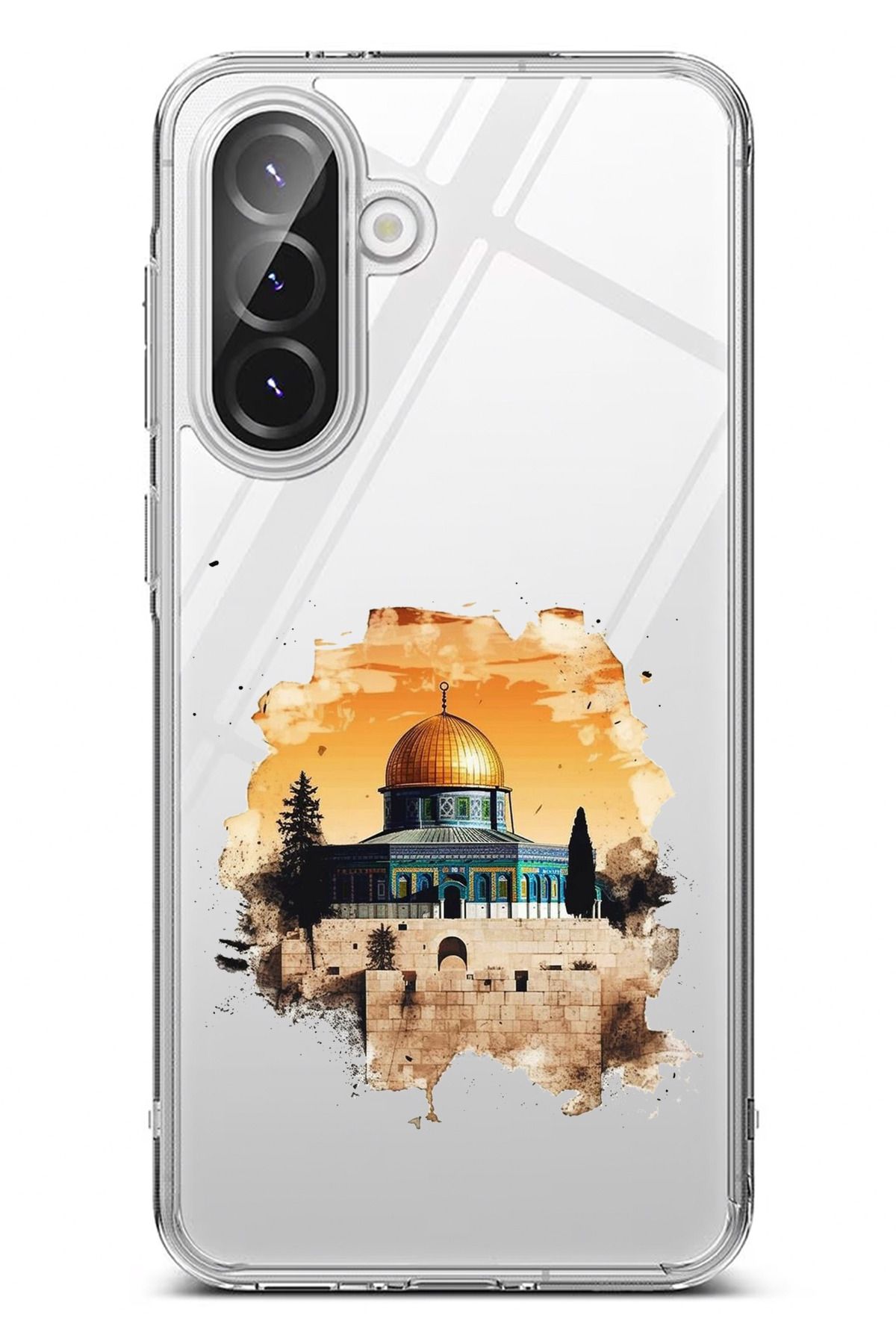 TechTree Galaxy A56 Uyumlu Mescid-i Aksa Tasarımlı Şeffaf Silikon Kılıf
