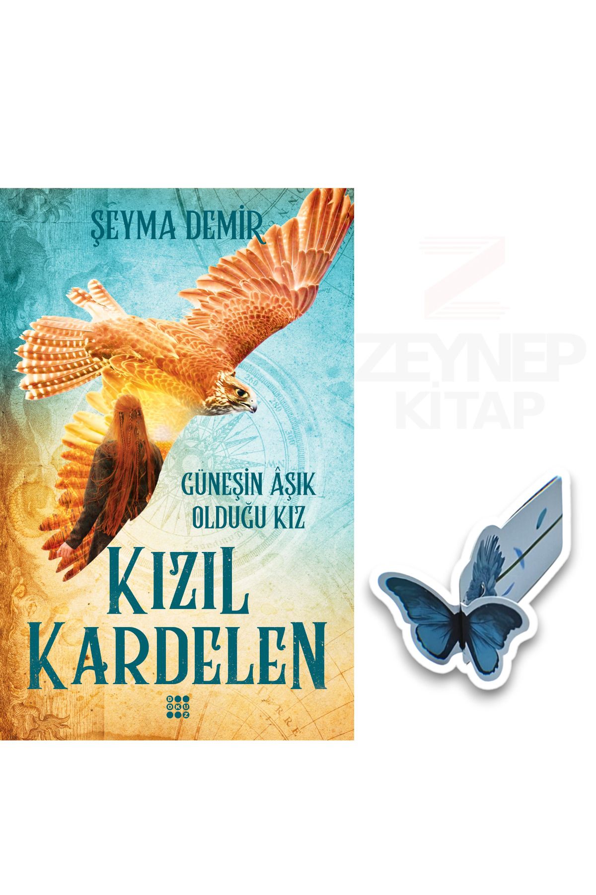 Dokuz Yayınları Kızıl Kardelen 2-Güneşin Aşık Olduğu Kız(Özel Tasarım Kelebek Ayraç Hediye