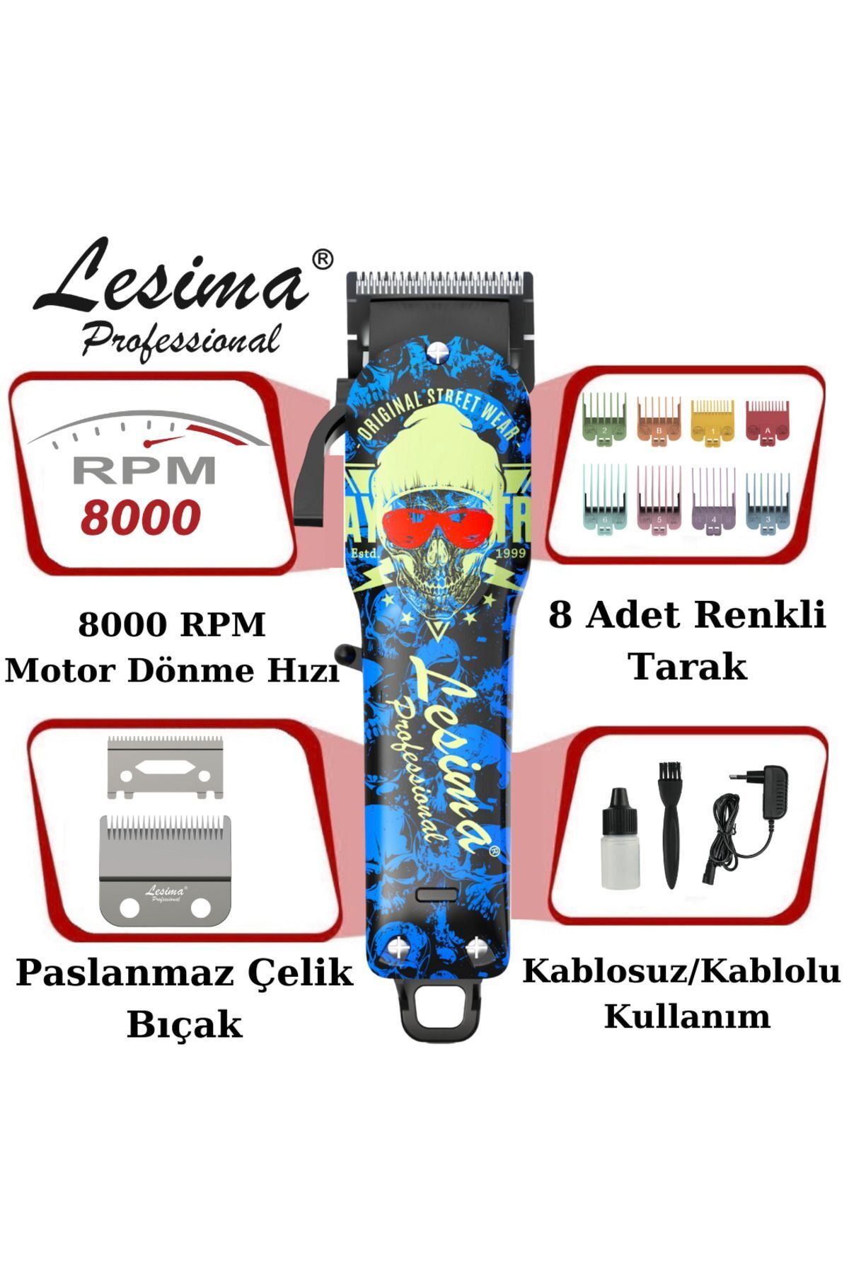 teknotrust LS-1000 Pro Saç Sakal Kesme Makinesi Professional 0.5