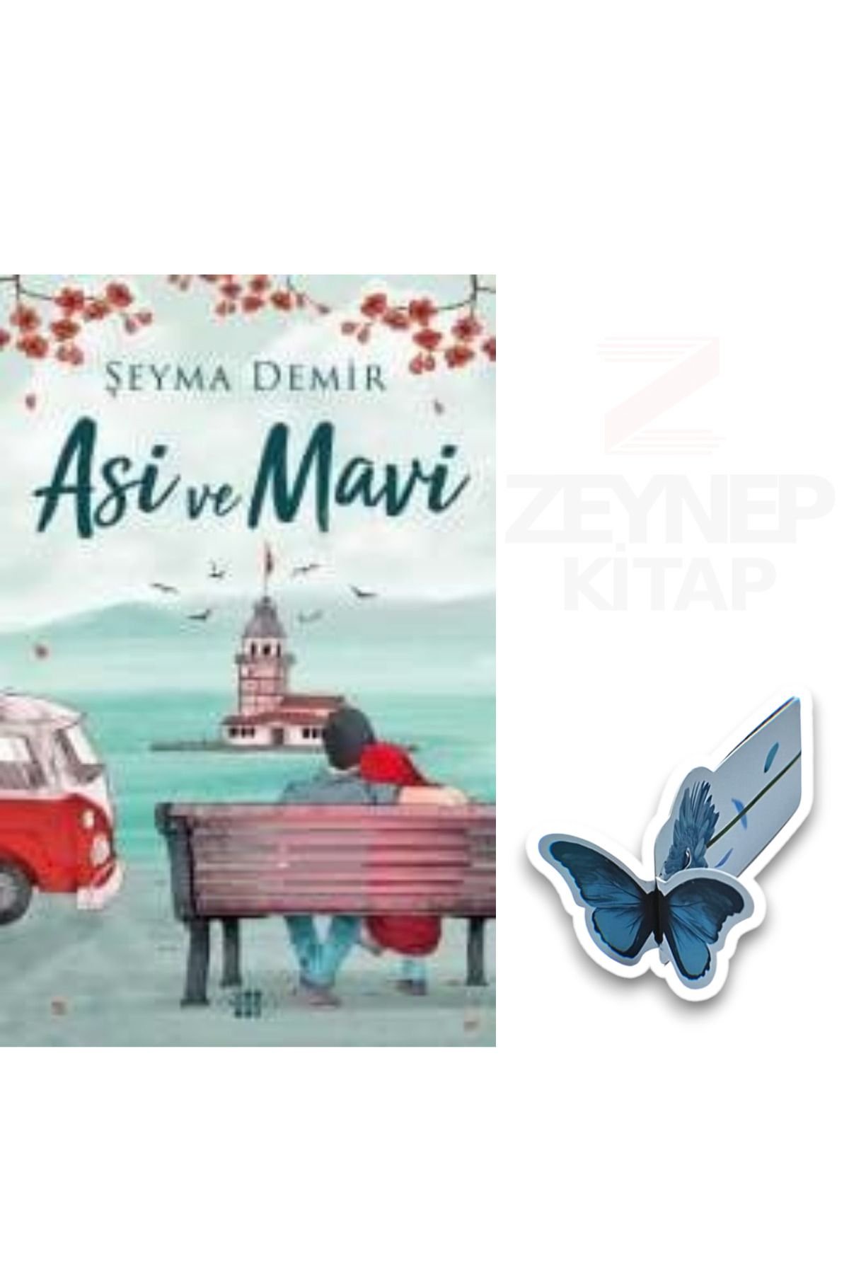 Dokuz Yayınları Asi ve Mavi(KARTONKAPAK)Özel Tasarım Kelebek Ayraç Hediye