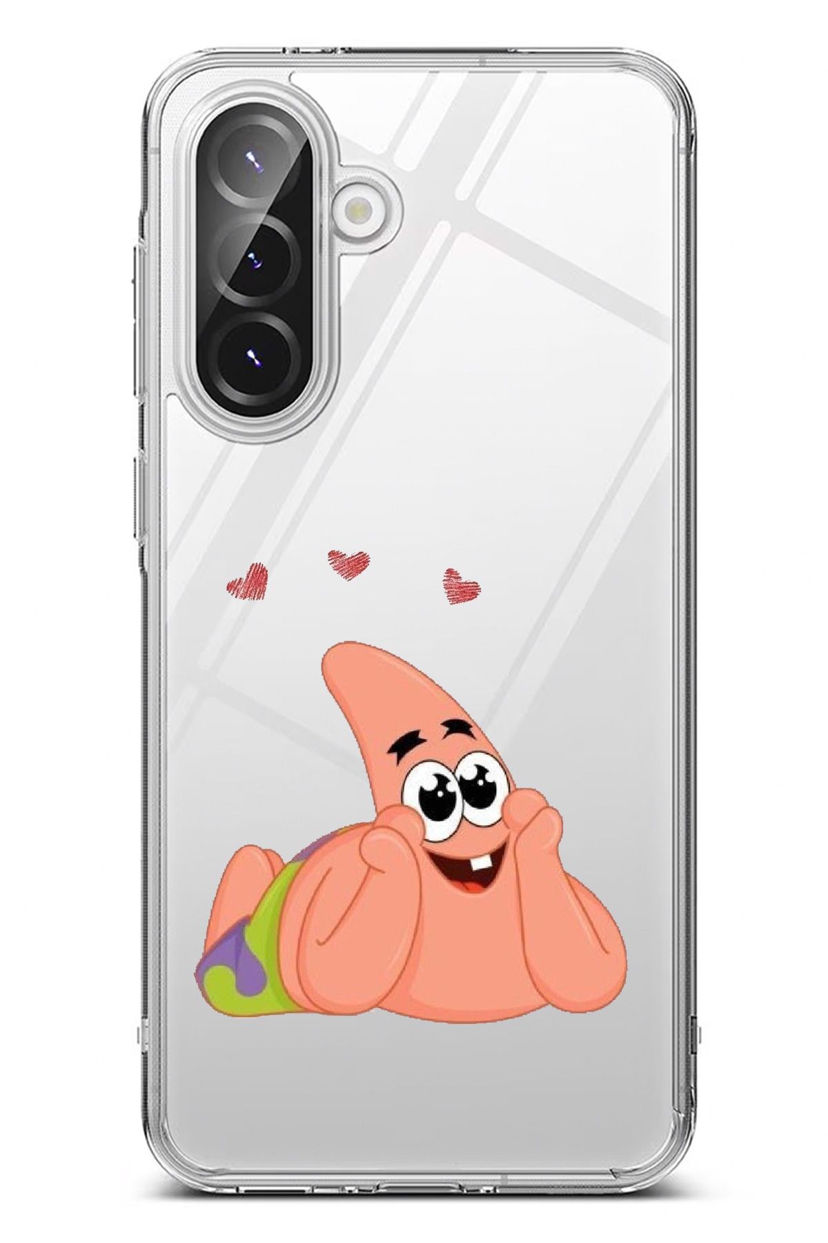 TechTree Galaxy A36 Uyumlu Patrick Yıldız Aşk Tasarımlı Şeffaf Silikon Kılıf
