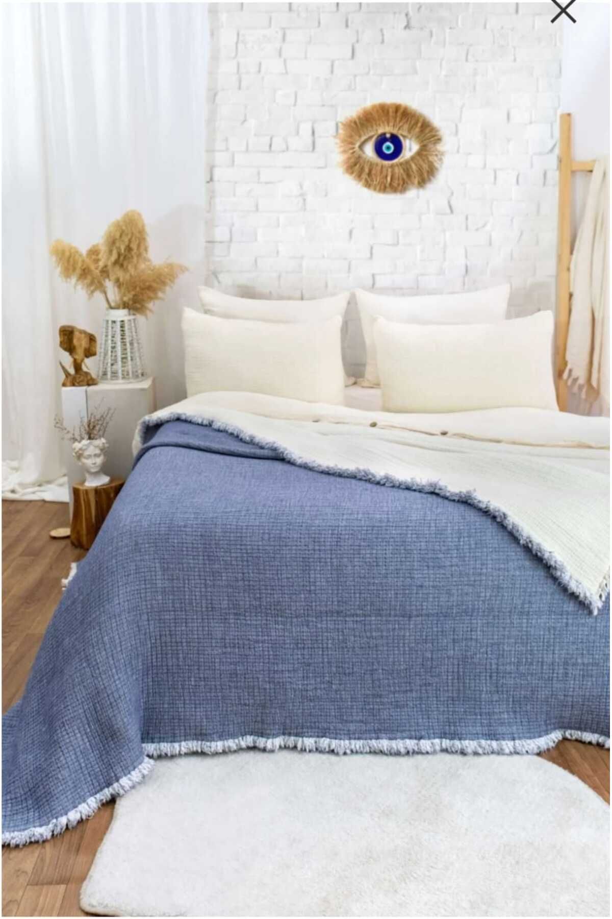 Home %100 Pamuklu 6 Katlı Tek Kişilik Müslin Yorgan 170*220cm | 100 % Cotton 6 Layer Single Muslin Quilt