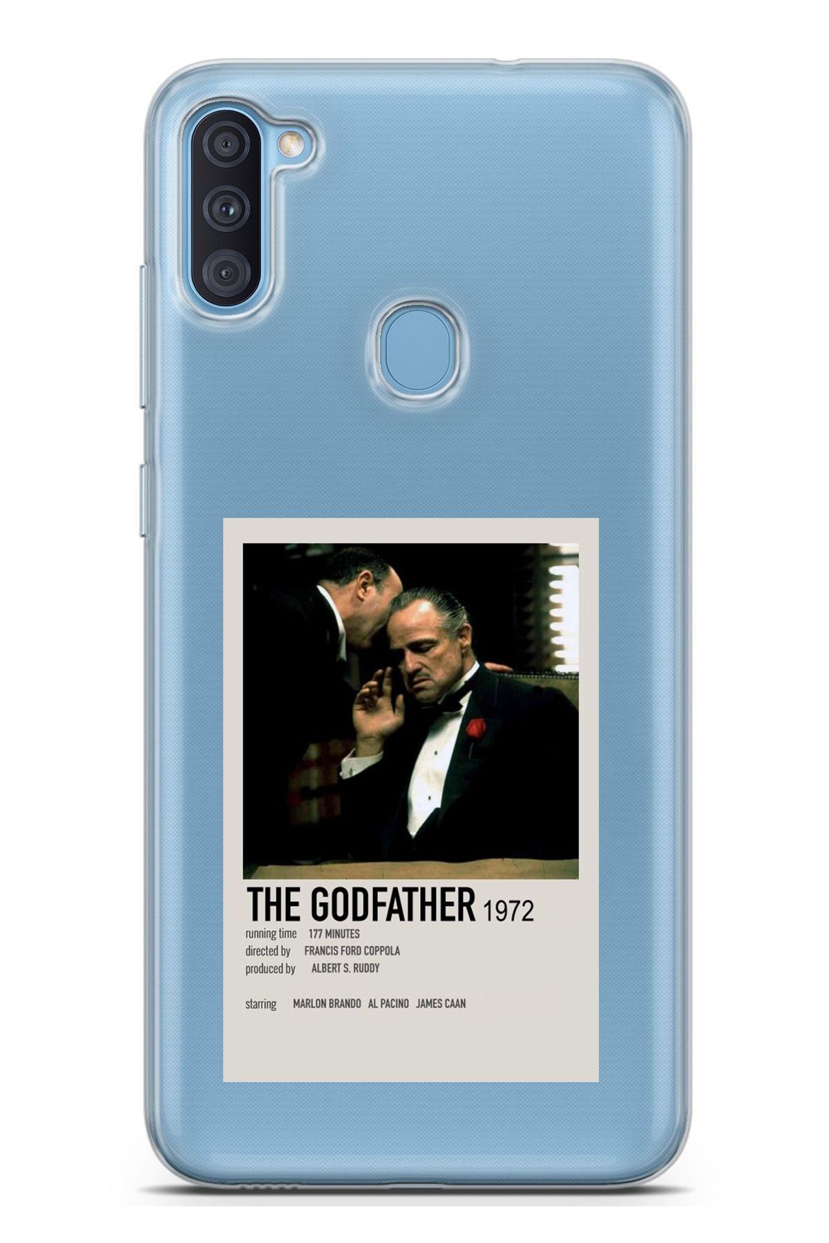 TechTree Galaxy A11 - M11 Uyumlu The GodFather Baba Poster Tasarımlı Şeffaf Silikon Kılıf