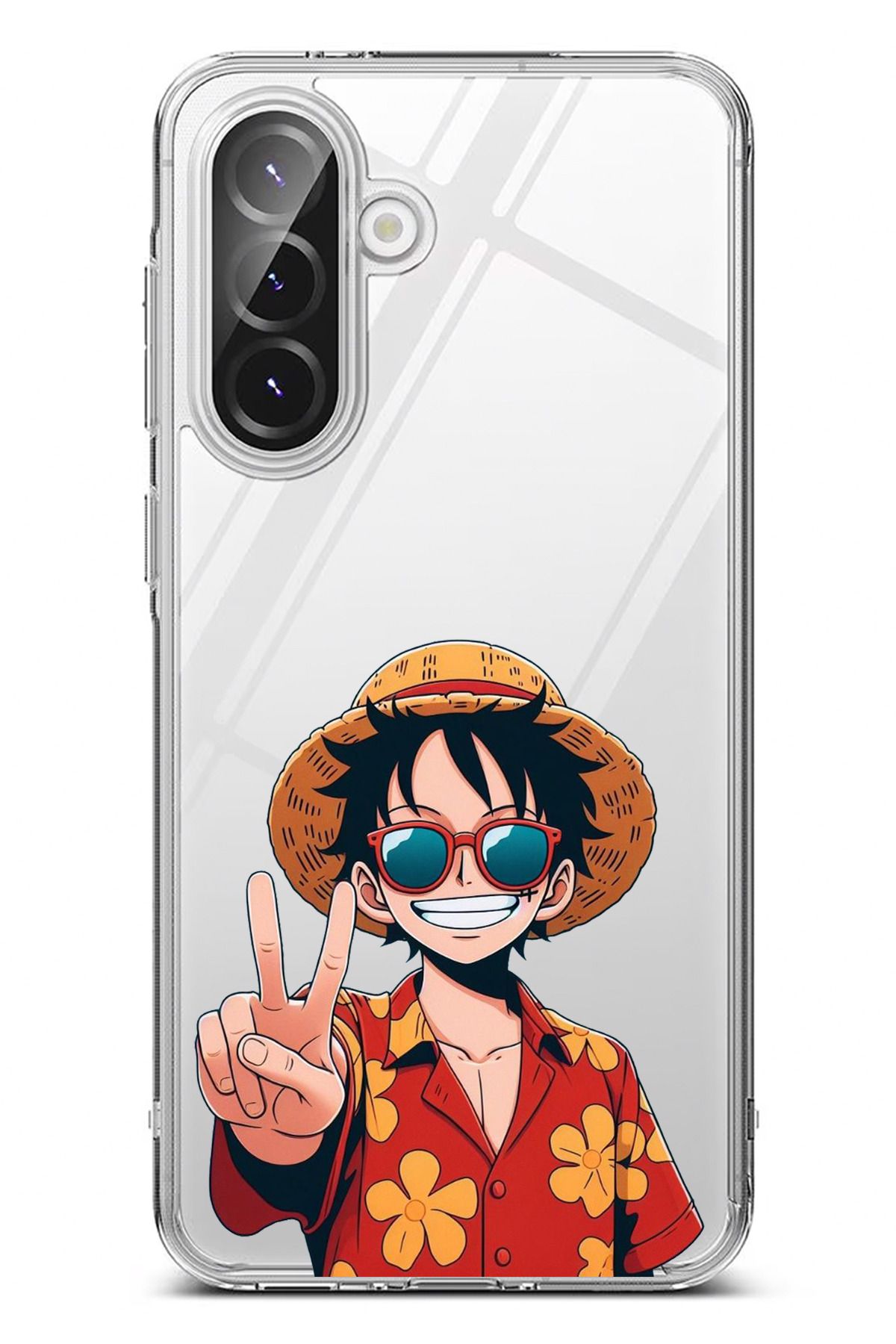 TechTree Galaxy A56 Uyumlu Monkey D. Luffy Tasarımlı Şeffaf Silikon Kılıf