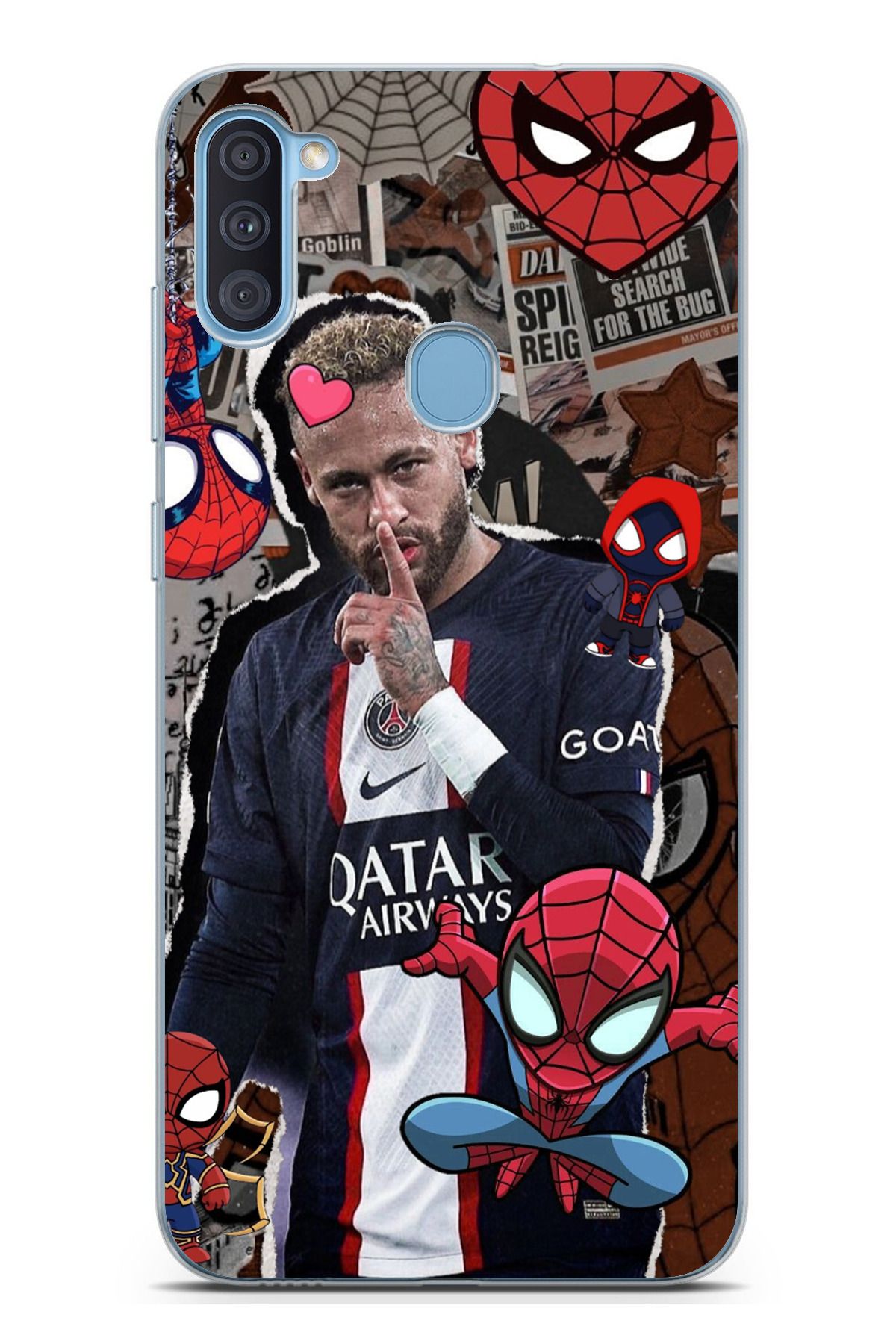 TechTree Galaxy A11 - M11 Uyumlu Neymar PSG Şeffaf Silikon Kılıf