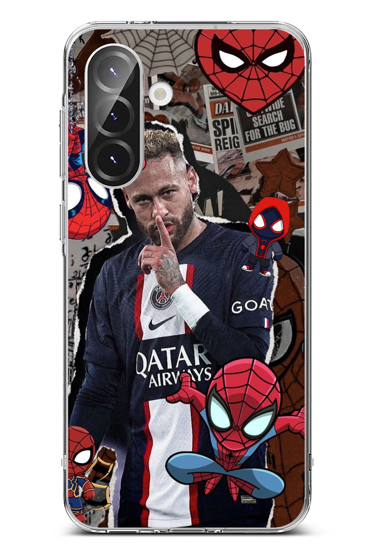 TechTree Galaxy A56 Uyumlu Neymar PSG Şeffaf Silikon Kılıf