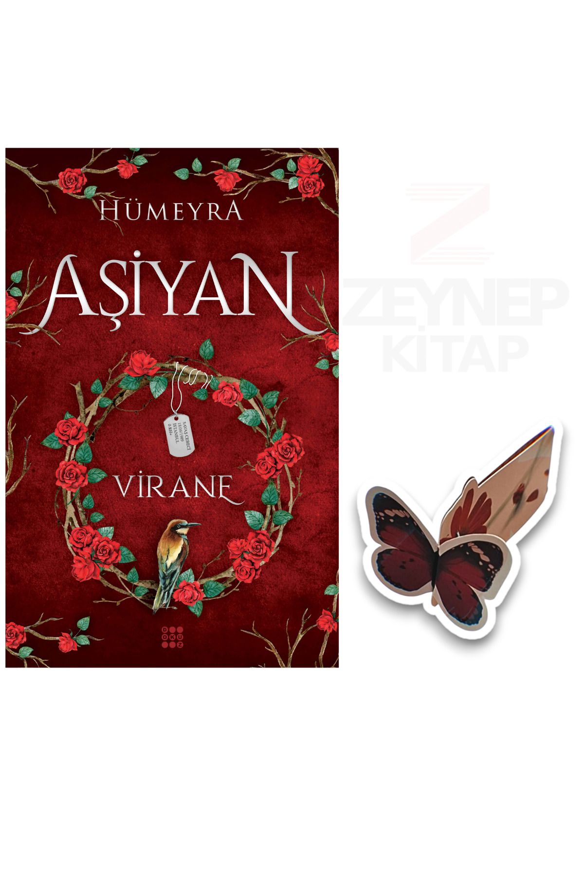 Dokuz Yayınları Aşiyan Virane(CİLTLİ)Özel Tasarım Kelebek Ayraç Hediye