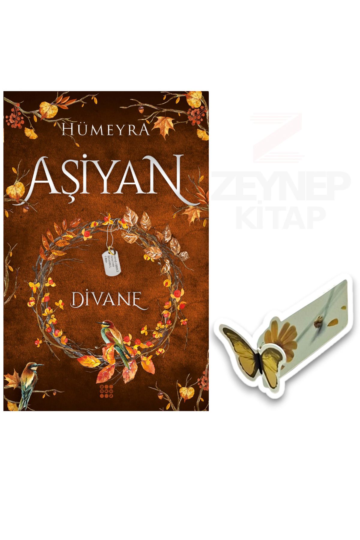 Dokuz Yayınları Aşiyan Divane(KARTONKAPAK)Özel Tasarım Kelebek Ayraç Hediye