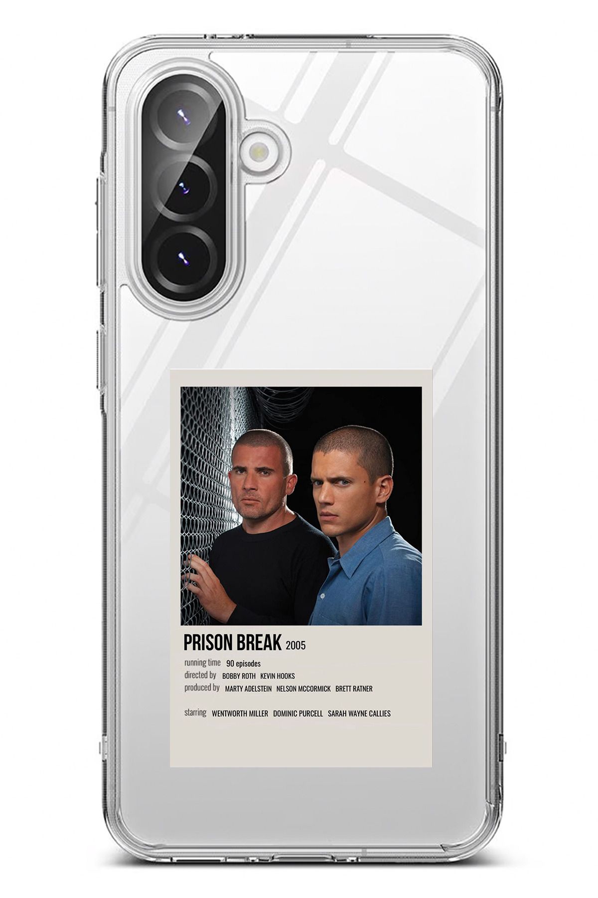 TechTree Galaxy A56 Uyumlu Prison Break Tasarımlı Şeffaf Silikon Kılıf