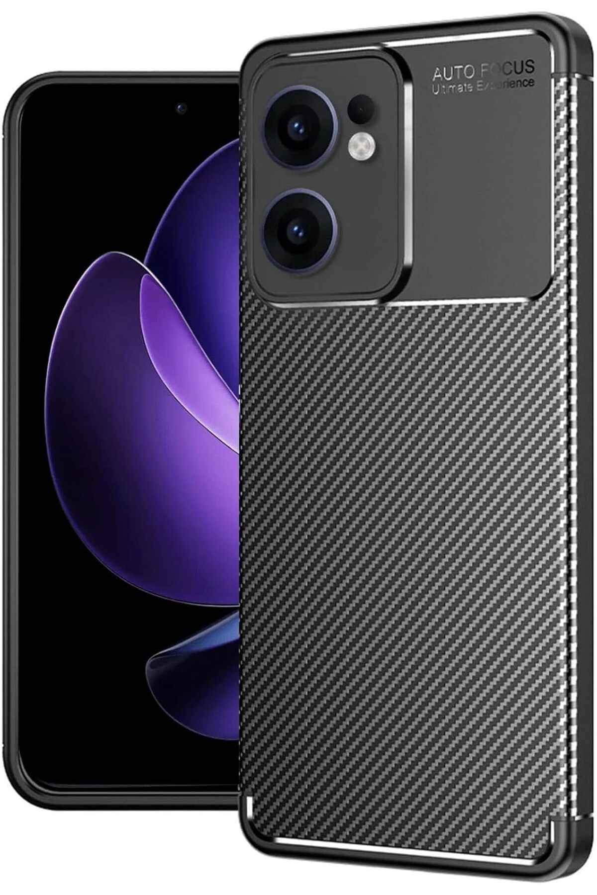Posso Oppo Reno 13F Kılıf Kamera Korumalı Karbon Tasarım Ultra Dayanıklı Darbe Emici Kapak