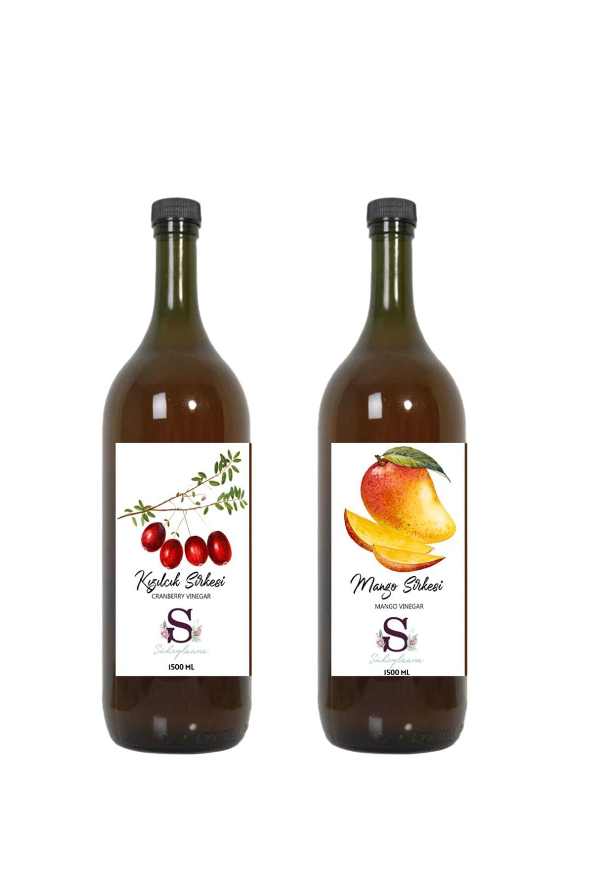 Süheylaana Doğal Kızılcık Sirkesi 1500 Ml - Doğal Mango Sirkesi 1500 Ml