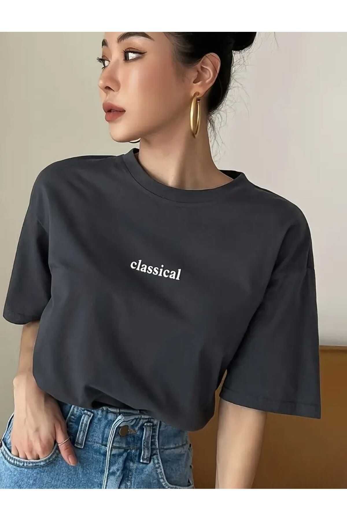 TekTarzz Unisex Classical Baskılı Tasarım Tshirt