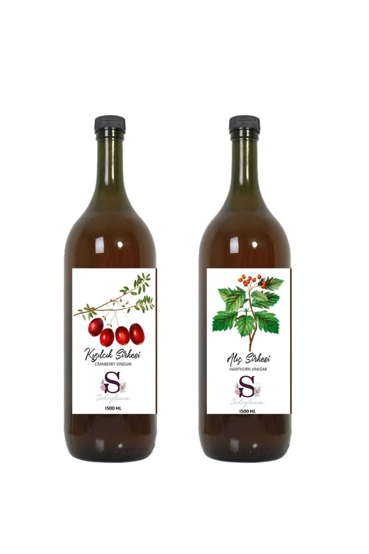Süheylaana Doğal Kızılcık Sirkesi 1500 Ml - Doğal Alıç Sirkesi 1500 Ml