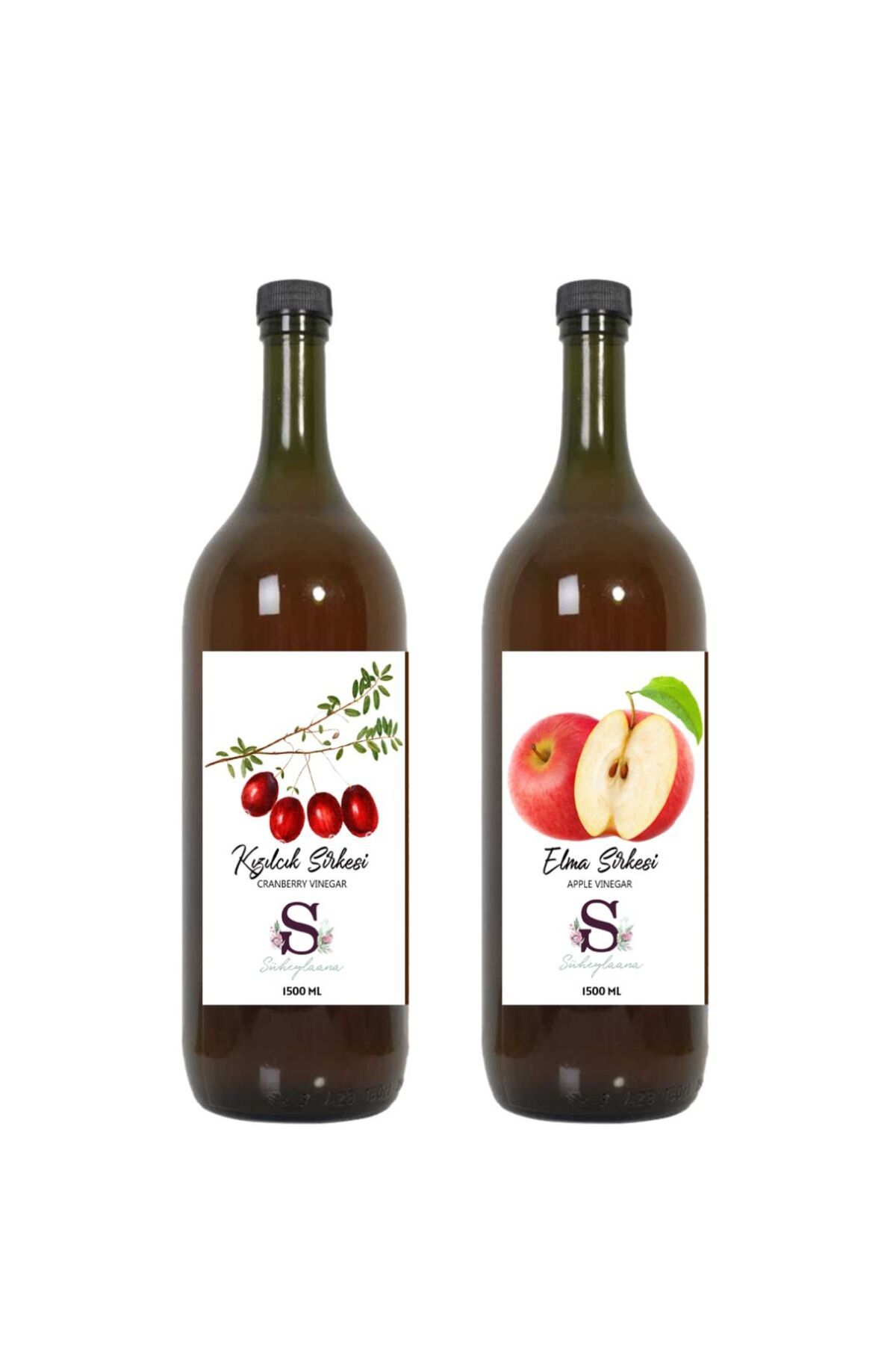 Süheylaana Doğal Kızılcık Sirkesi 1500 Ml - Doğal Elma Sirkesi 1500 Ml