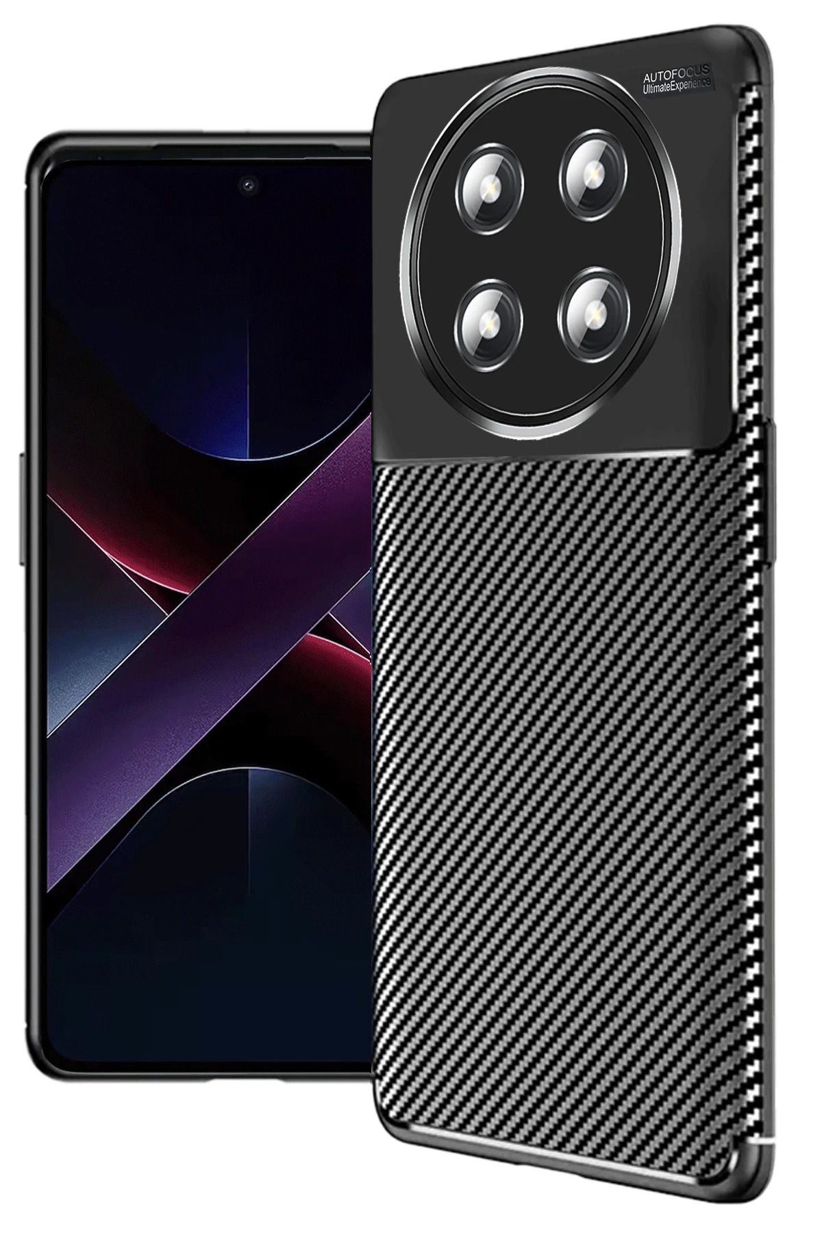 Posso Honor Magic 7 Lite Kılıf Kamera Korumalı Karbon Tasarım Ultra Dayanıklı Darbe Emici Kapak