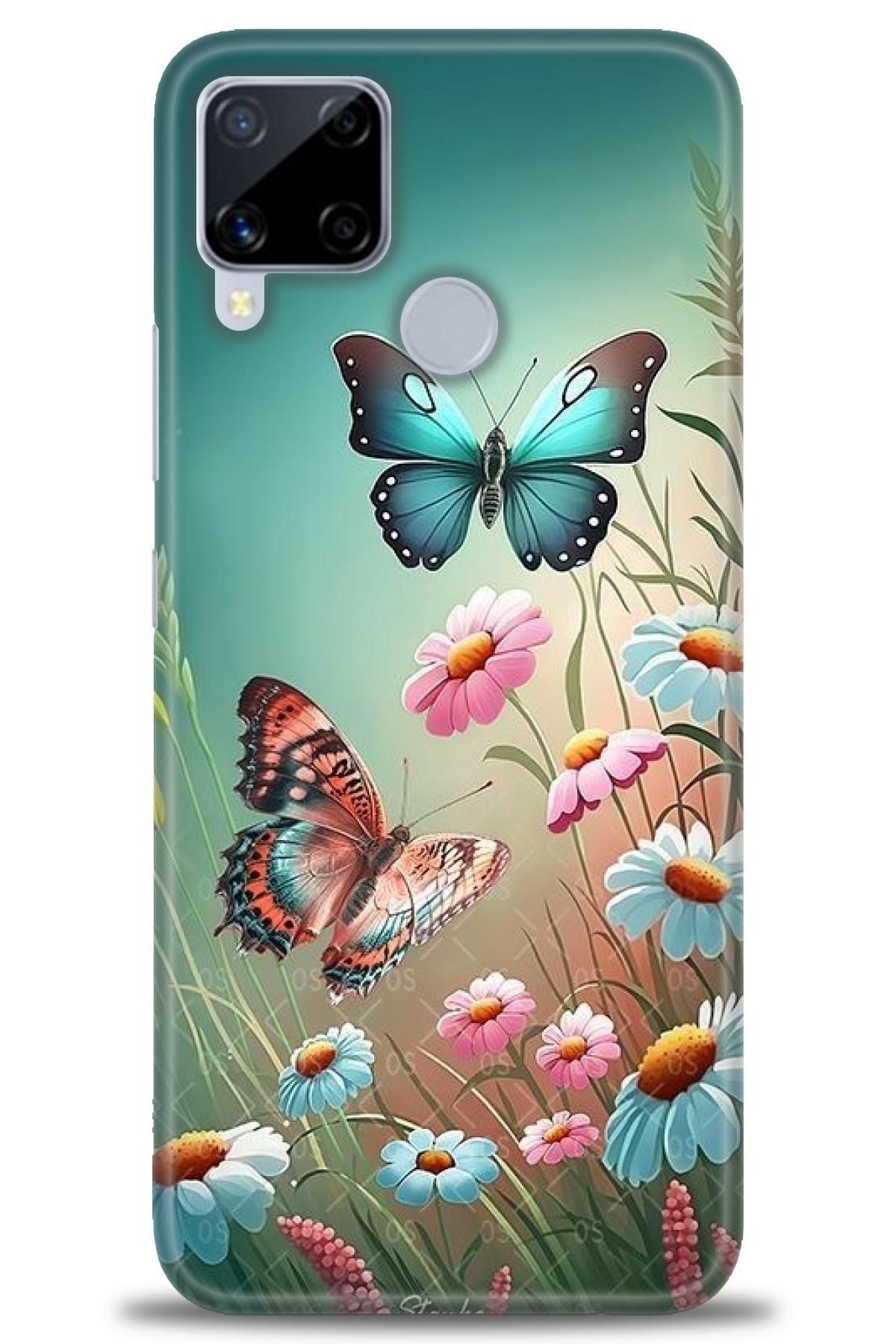 realme C15 İle Uyumlu HD Baskılı Desenli Silikon Kılıf - 111