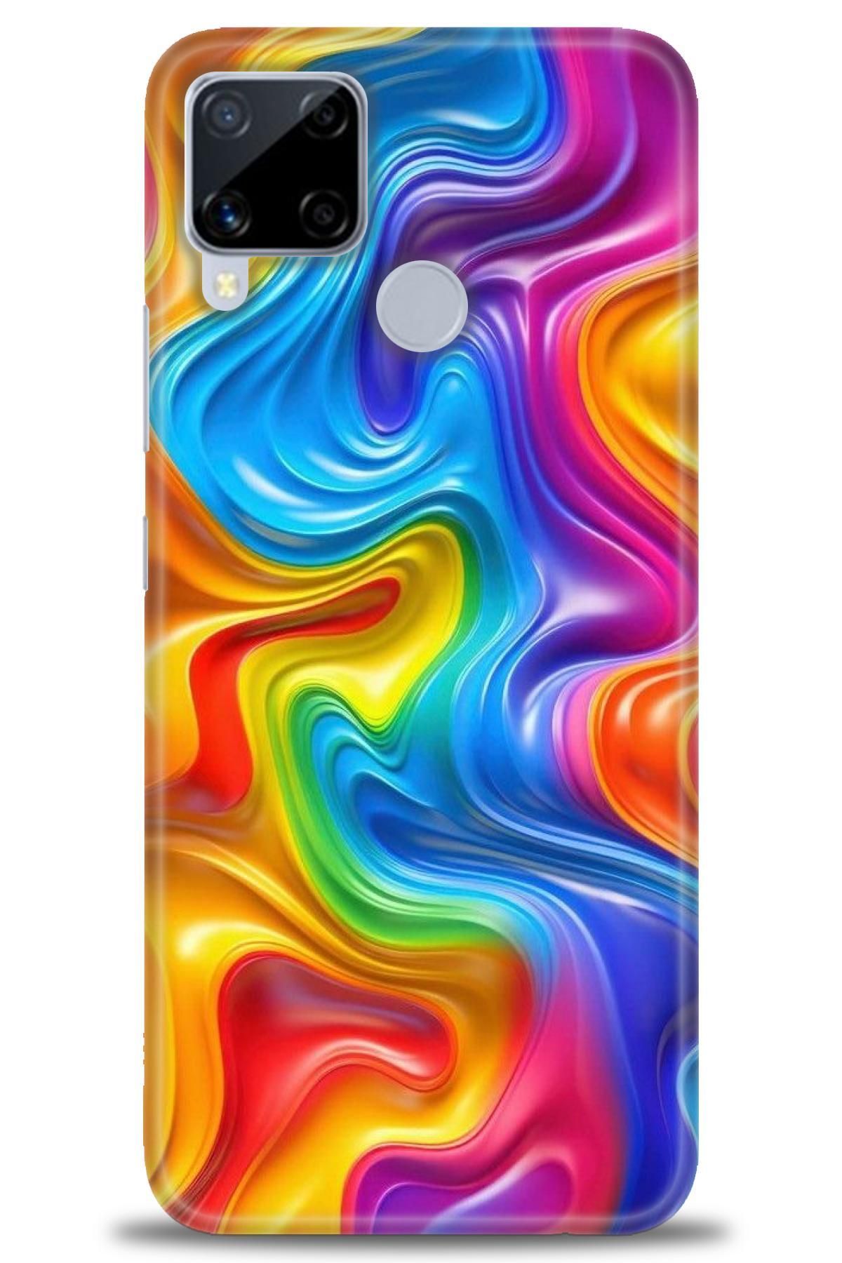 realme C15 İle Uyumlu HD Baskılı Desenli Silikon Kılıf - 552
