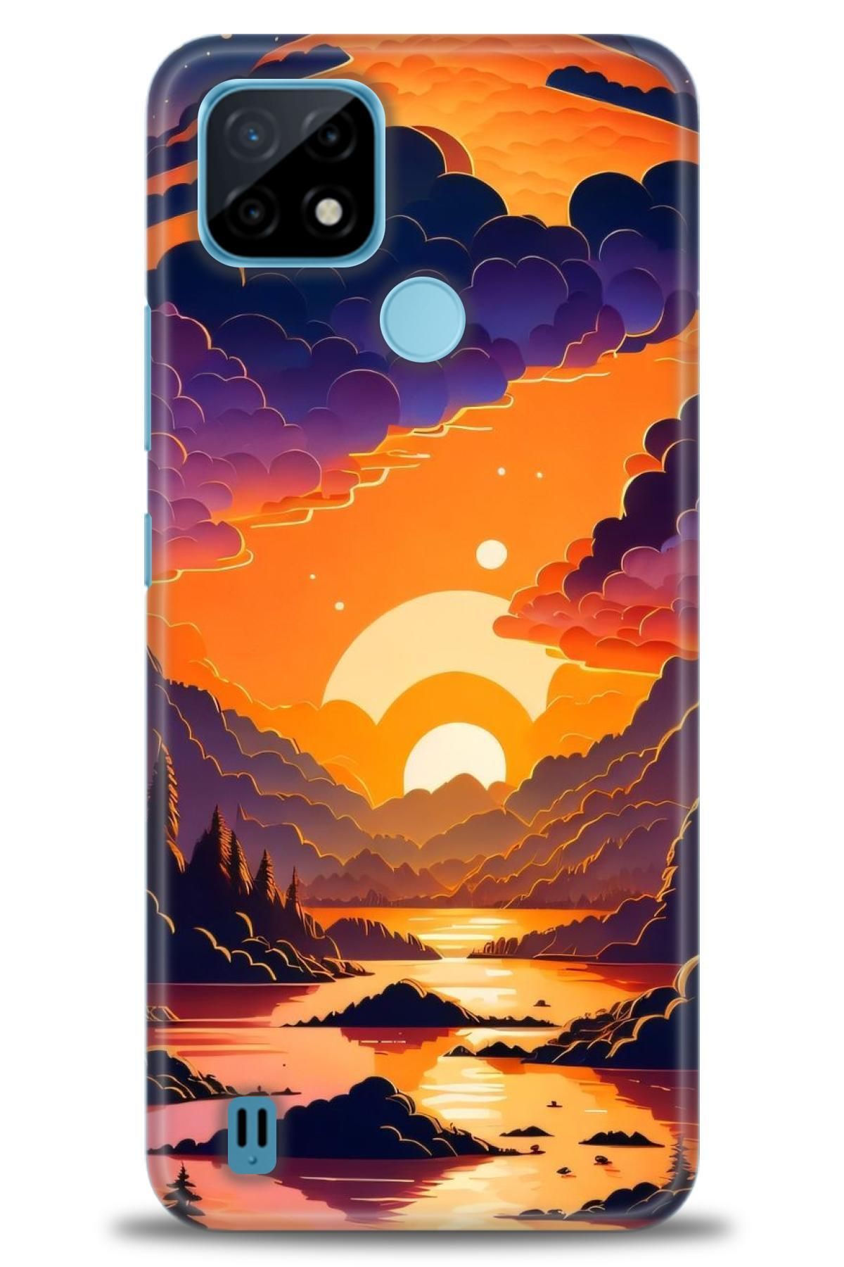 realme C21 İle Uyumlu HD Baskılı Kılıf - Karışık Seri - 323