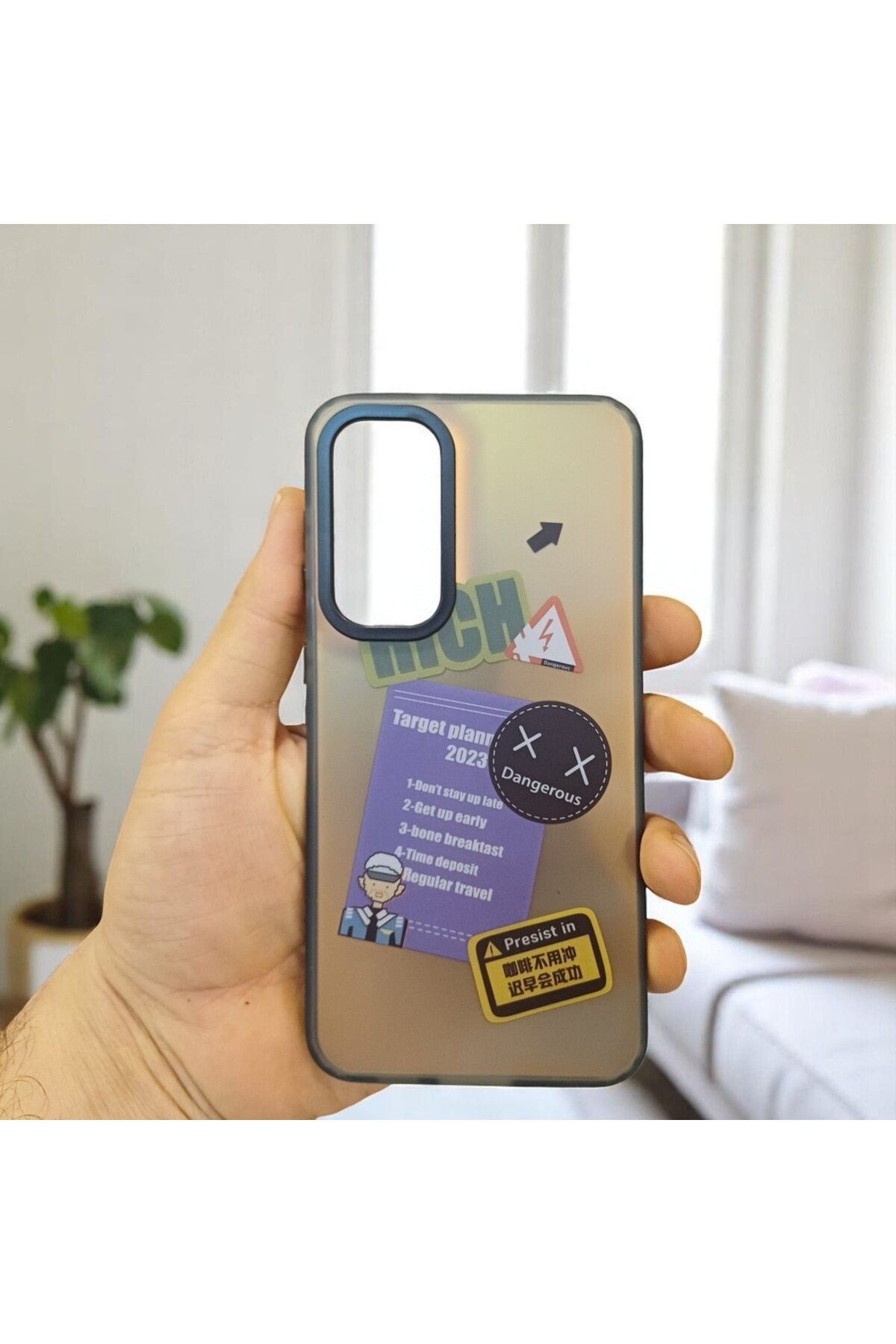 RONA STORE Samsung S23 Plus Uyumlu Arka Tarafı Sert Kenarları Yumuşak Justkit Kılıf