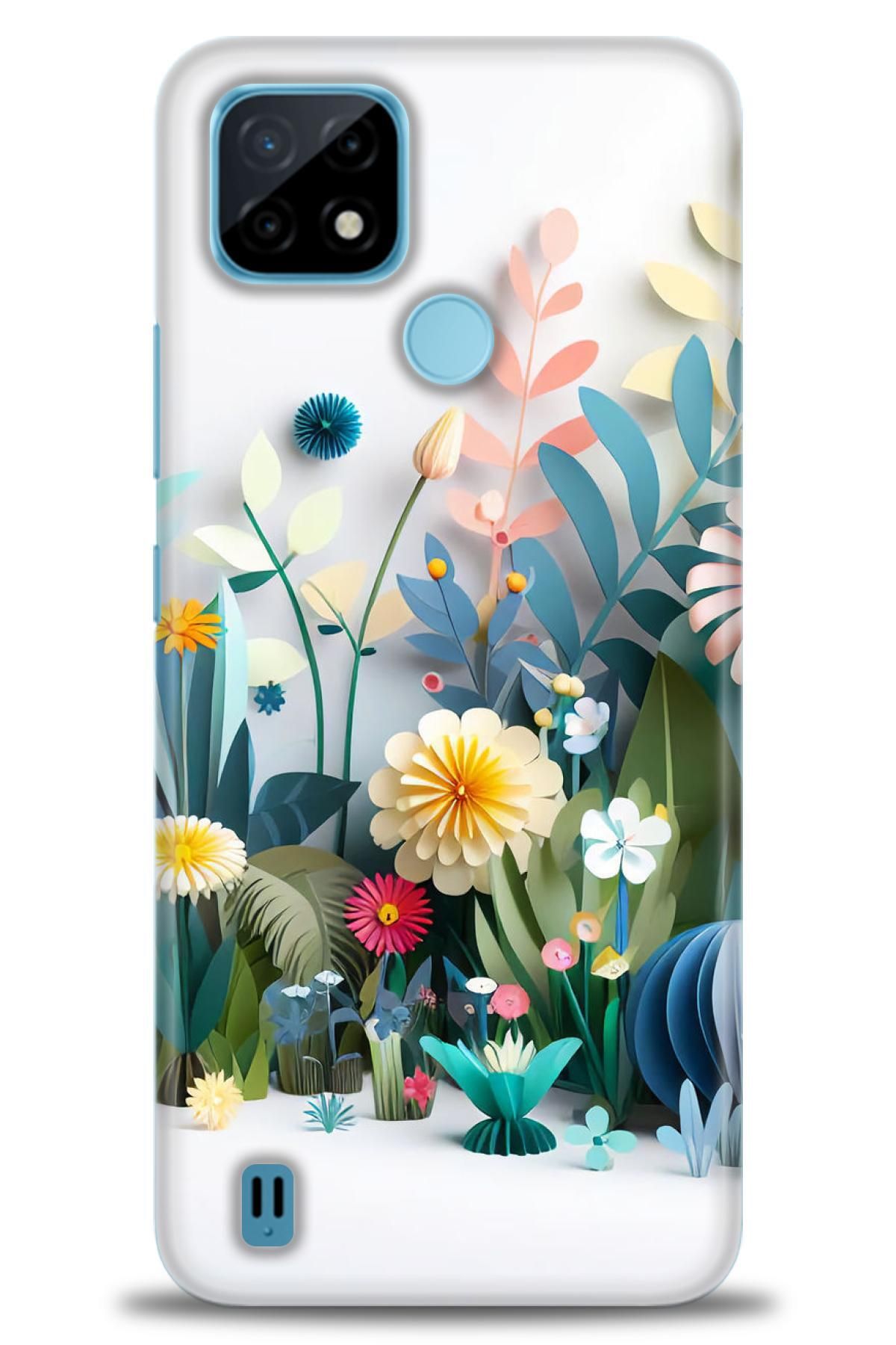 realme C21 İle Uyumlu HD Baskılı Desenli Silikon Kılıf - 754