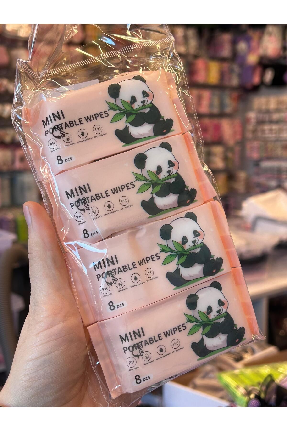 SoBien Mini Cep Islak Mendili Kawaii 4Lü Paket 32pcs