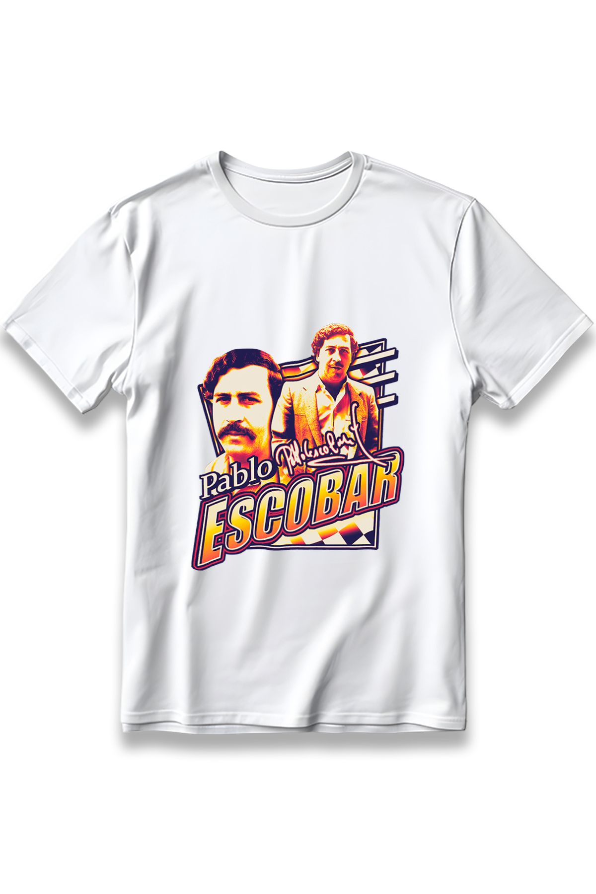 EZG Business PABLO ESCOBAR Model T-Shirt Unisex %100 Cotton Pamuk Rahat Regular Model Baskı Tişört