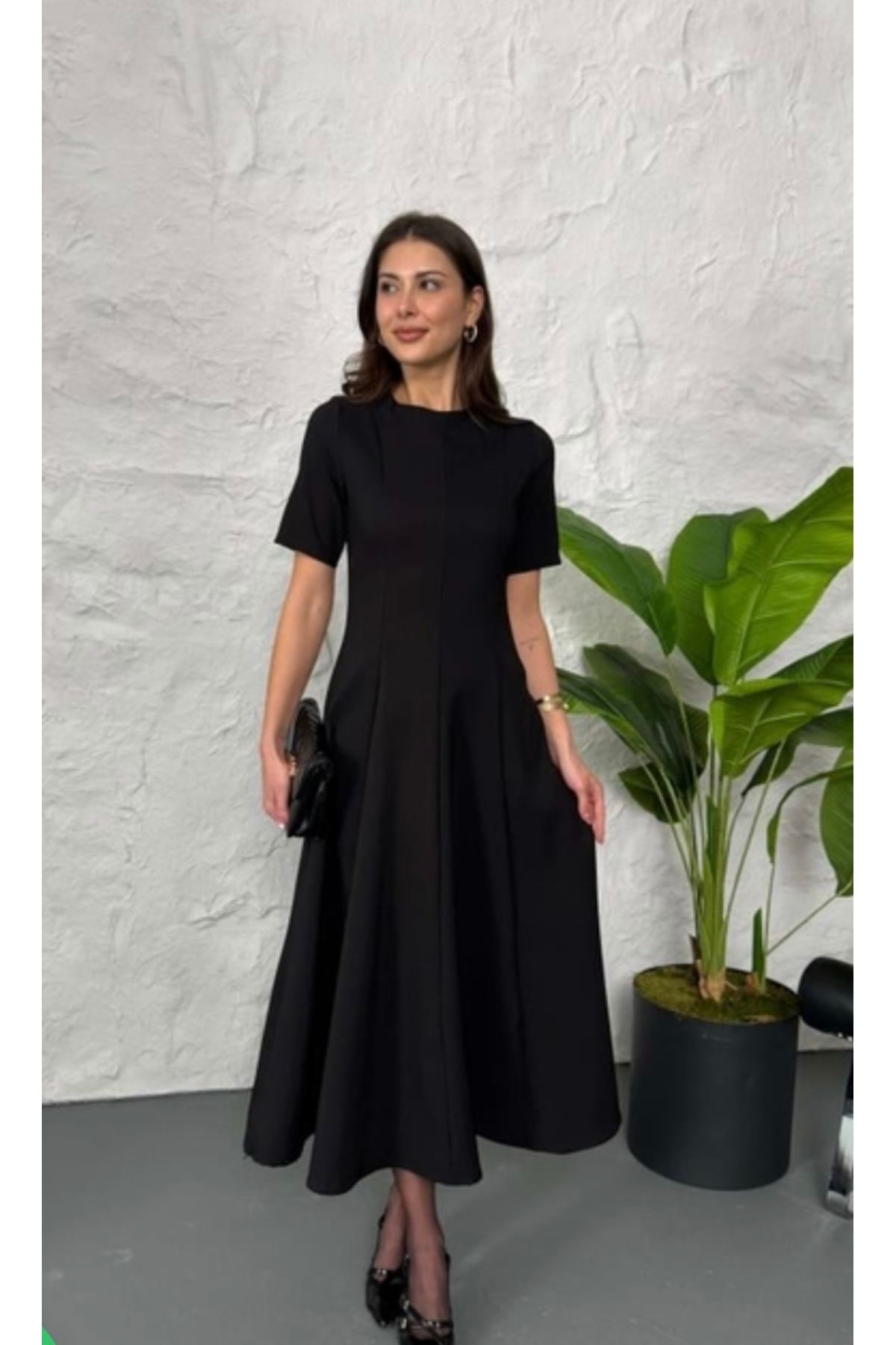 Butik Siyah Balık model elbise