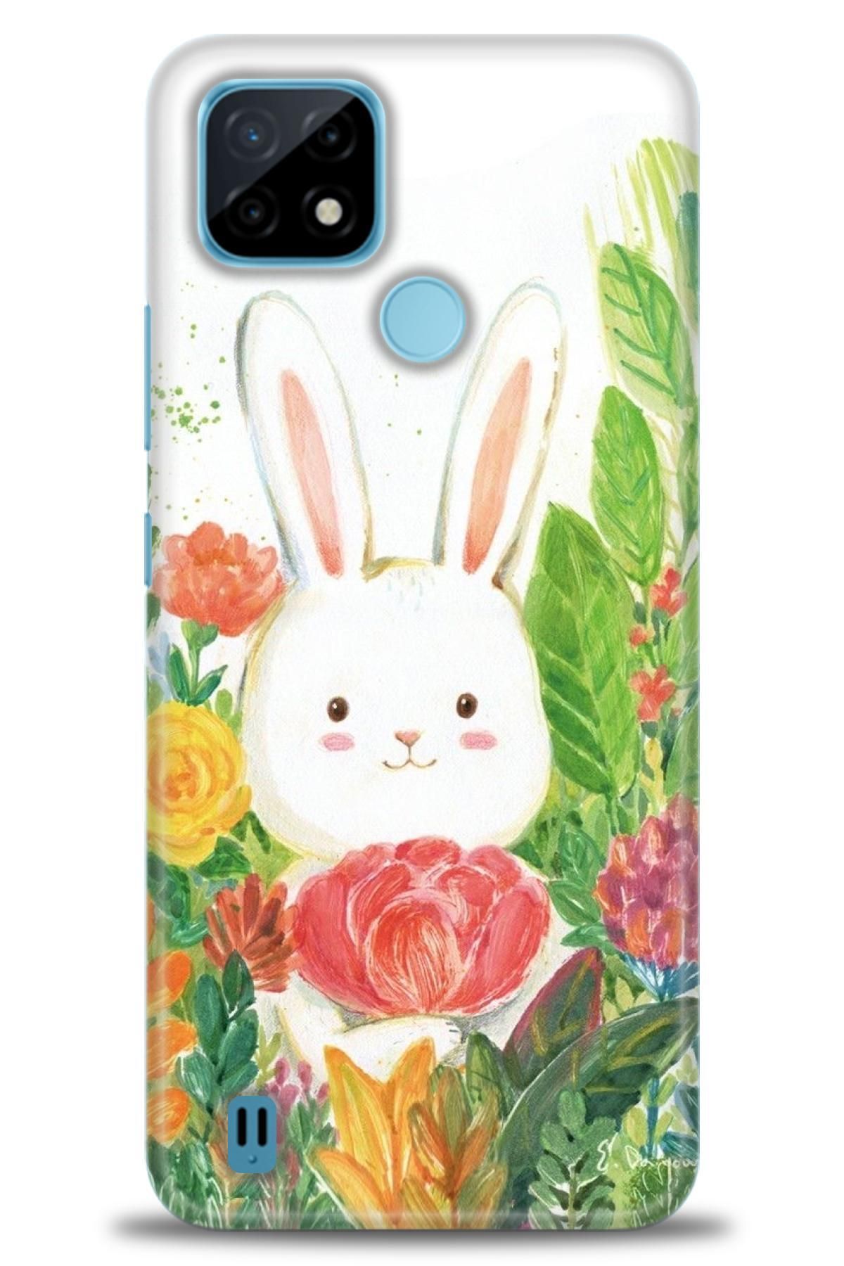 realme C21 İle Uyumlu HD Baskılı Desenli Silikon Kılıf - 170