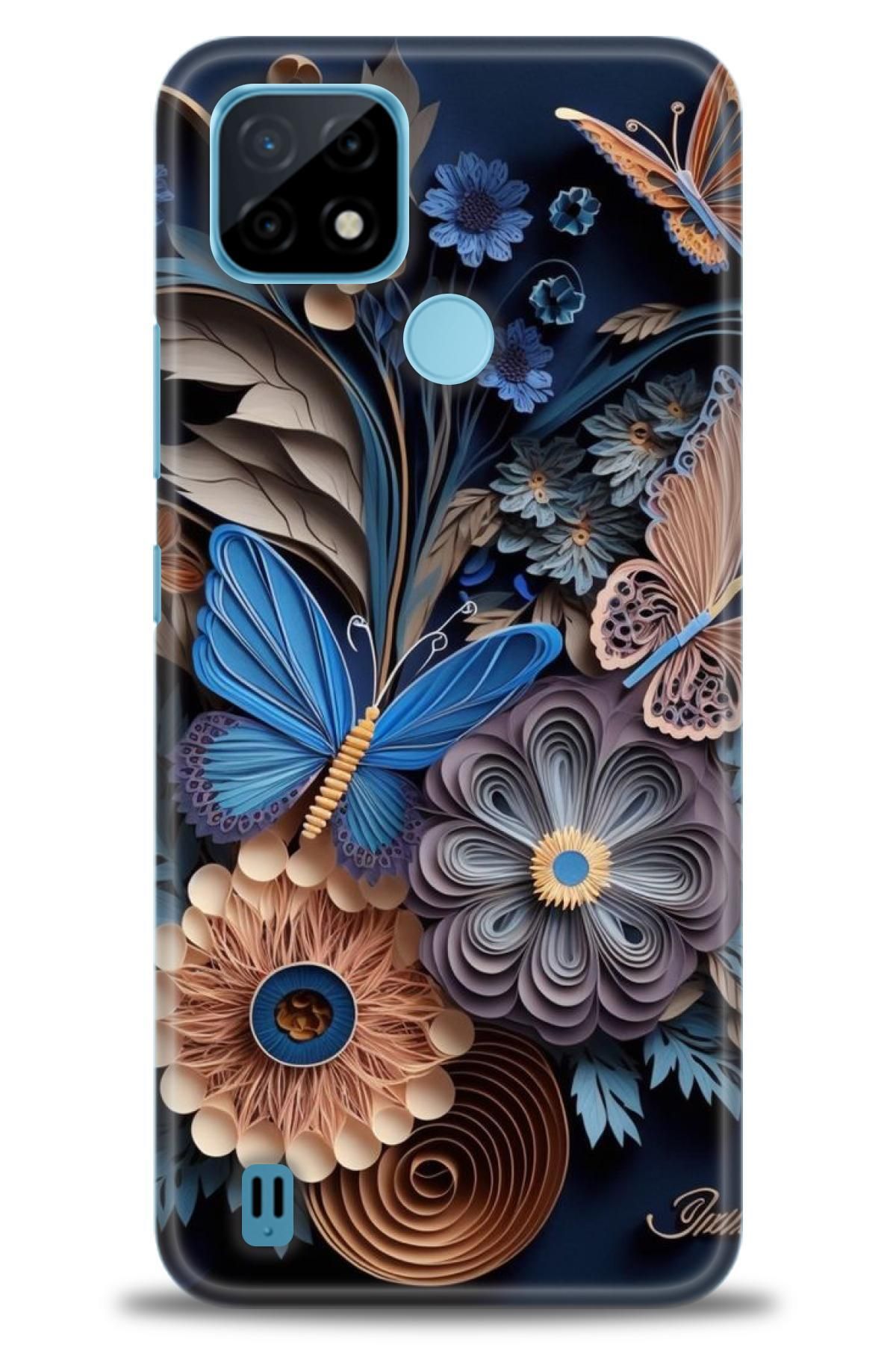 realme C21 İle Uyumlu HD Baskılı Desenli Silikon Kılıf - 351