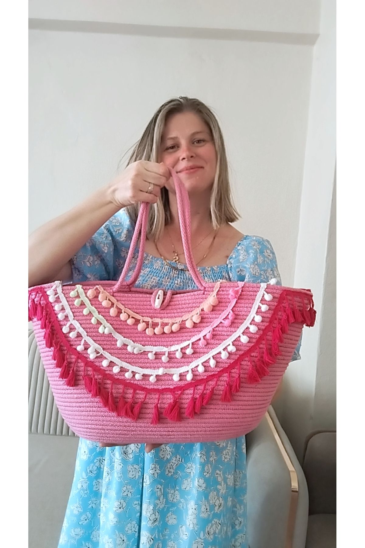 Handmade Boho plaj çanta
