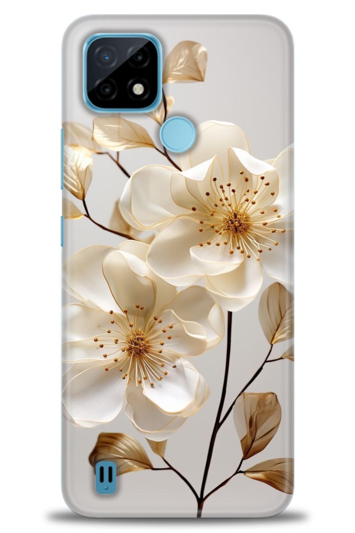 realme C21 İle Uyumlu HD Baskılı Desenli Silikon Kılıf - 1049