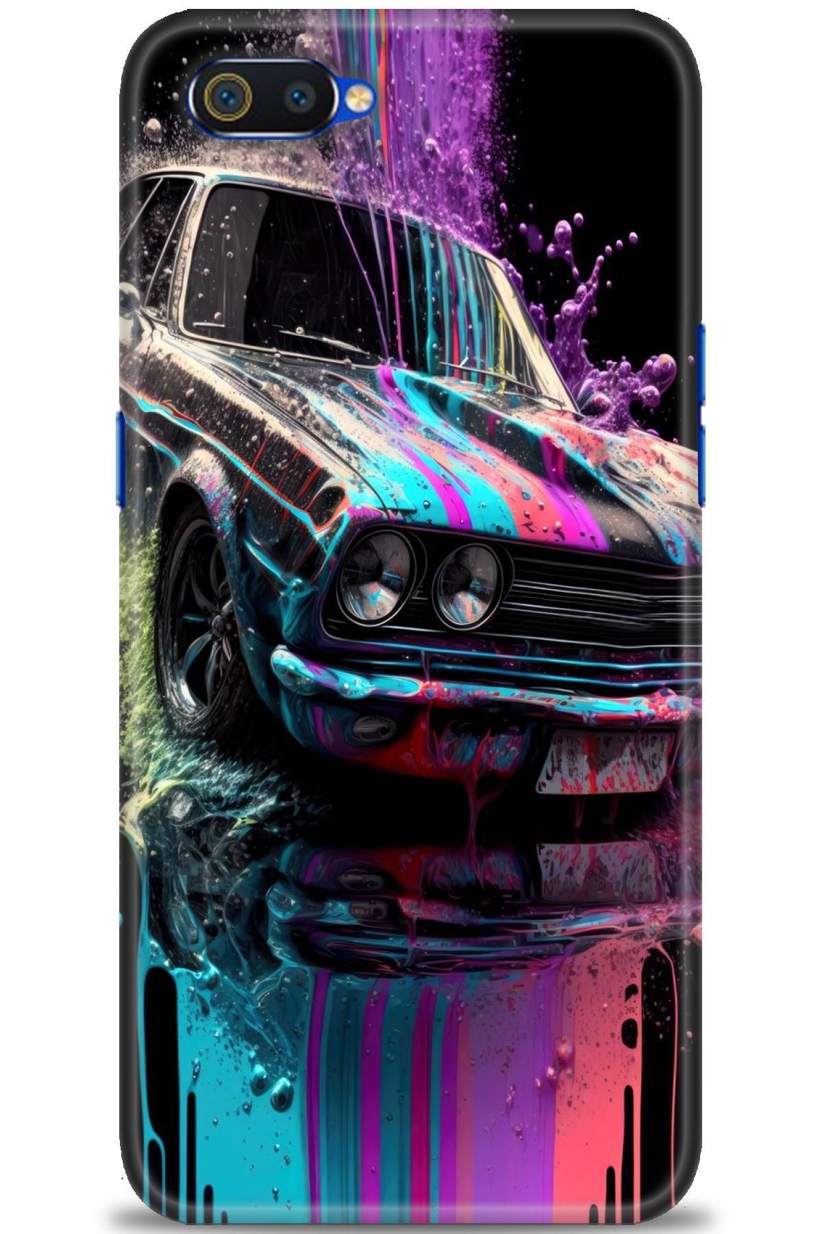 realme C2 İle Uyumlu HD Baskılı Desenli Silikon Kılıf - 574