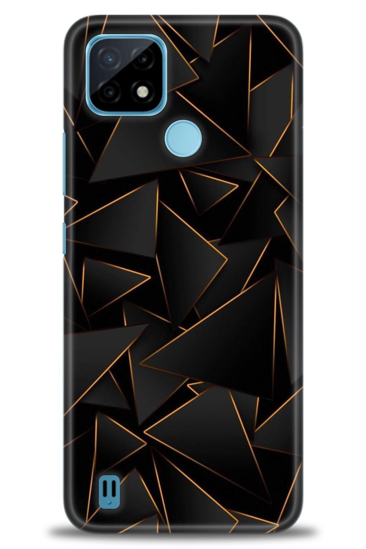 realme C21 İle Uyumlu HD Baskılı Desenli Silikon Kılıf - 44