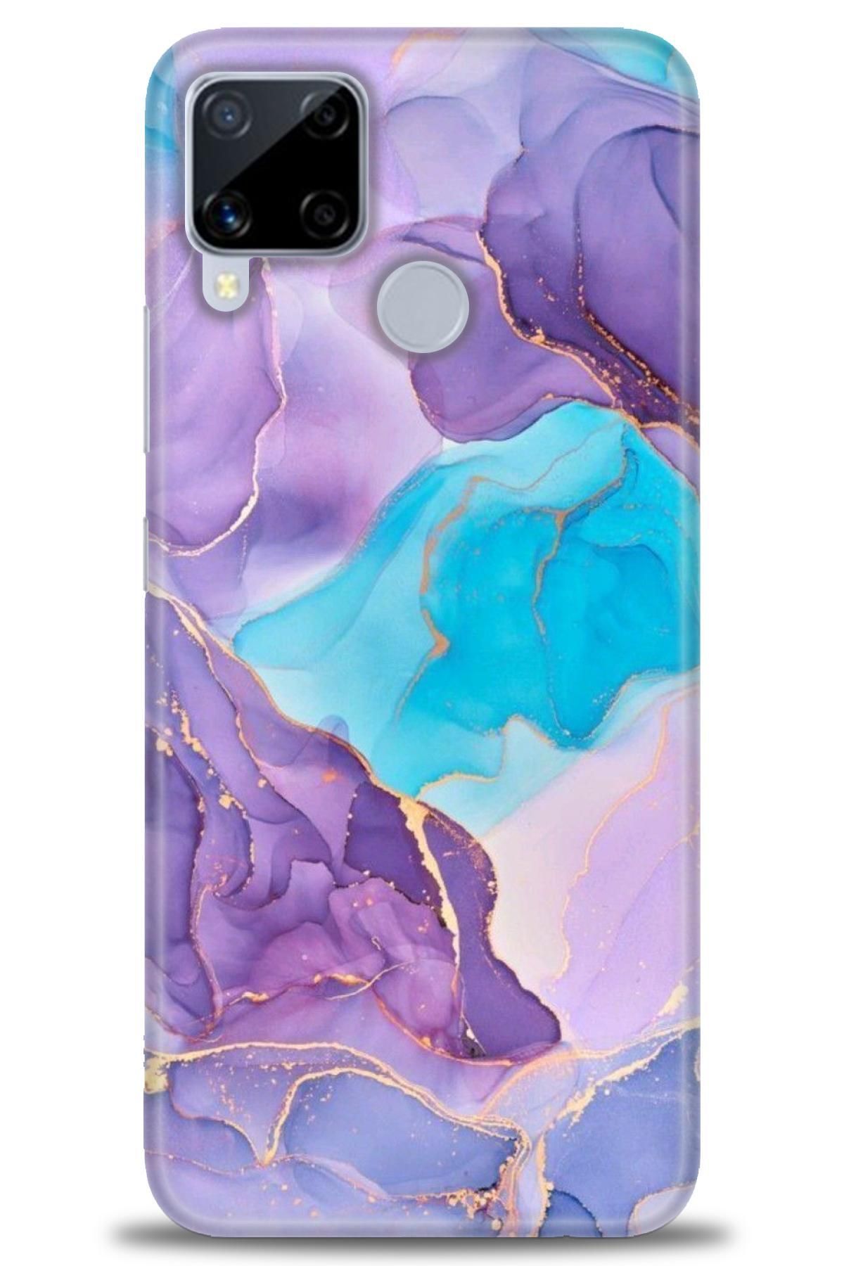realme C15 İle Uyumlu HD Baskılı Desenli Silikon Kılıf - 802