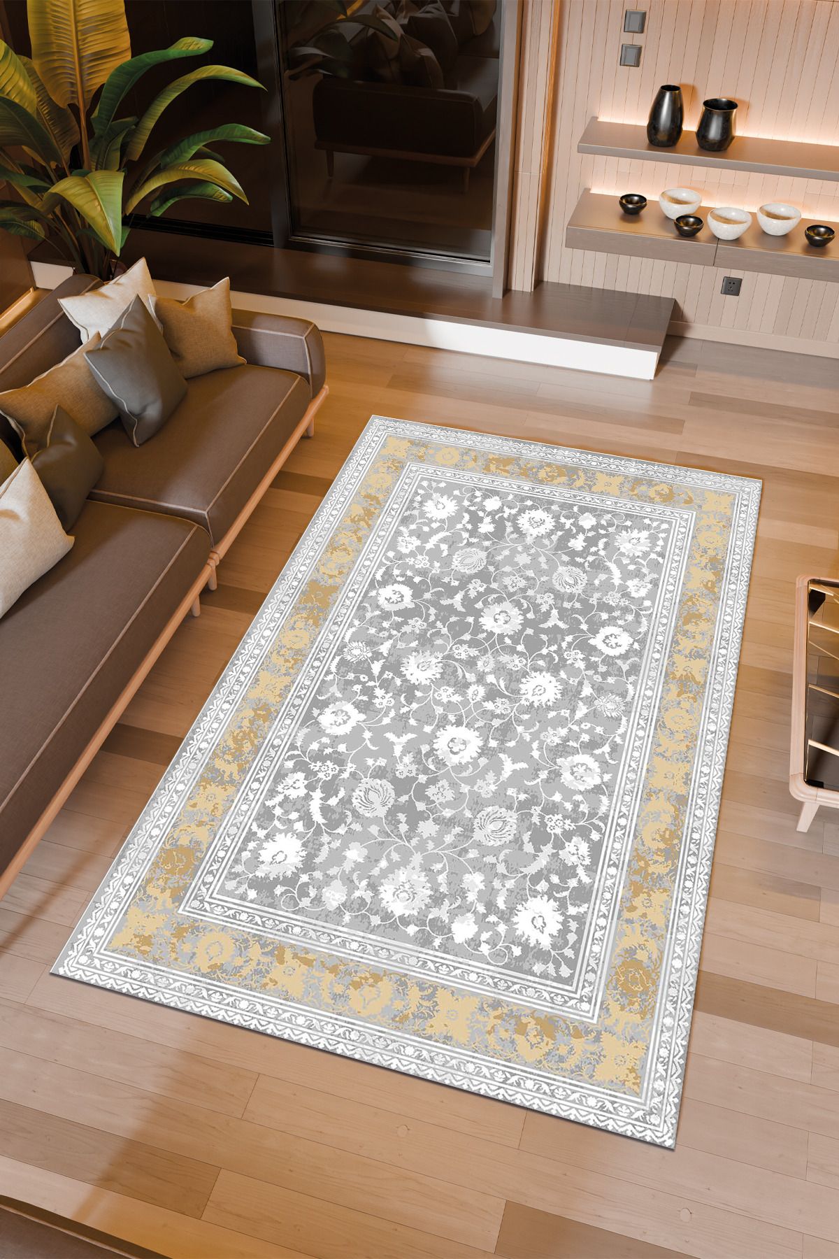 Halıcıoğlu home Dijital Baskı Makinede Yıkanabilir Kaymaz Taban Salon Halısı Yatak Odası Halısı & Yolluk Modelleri