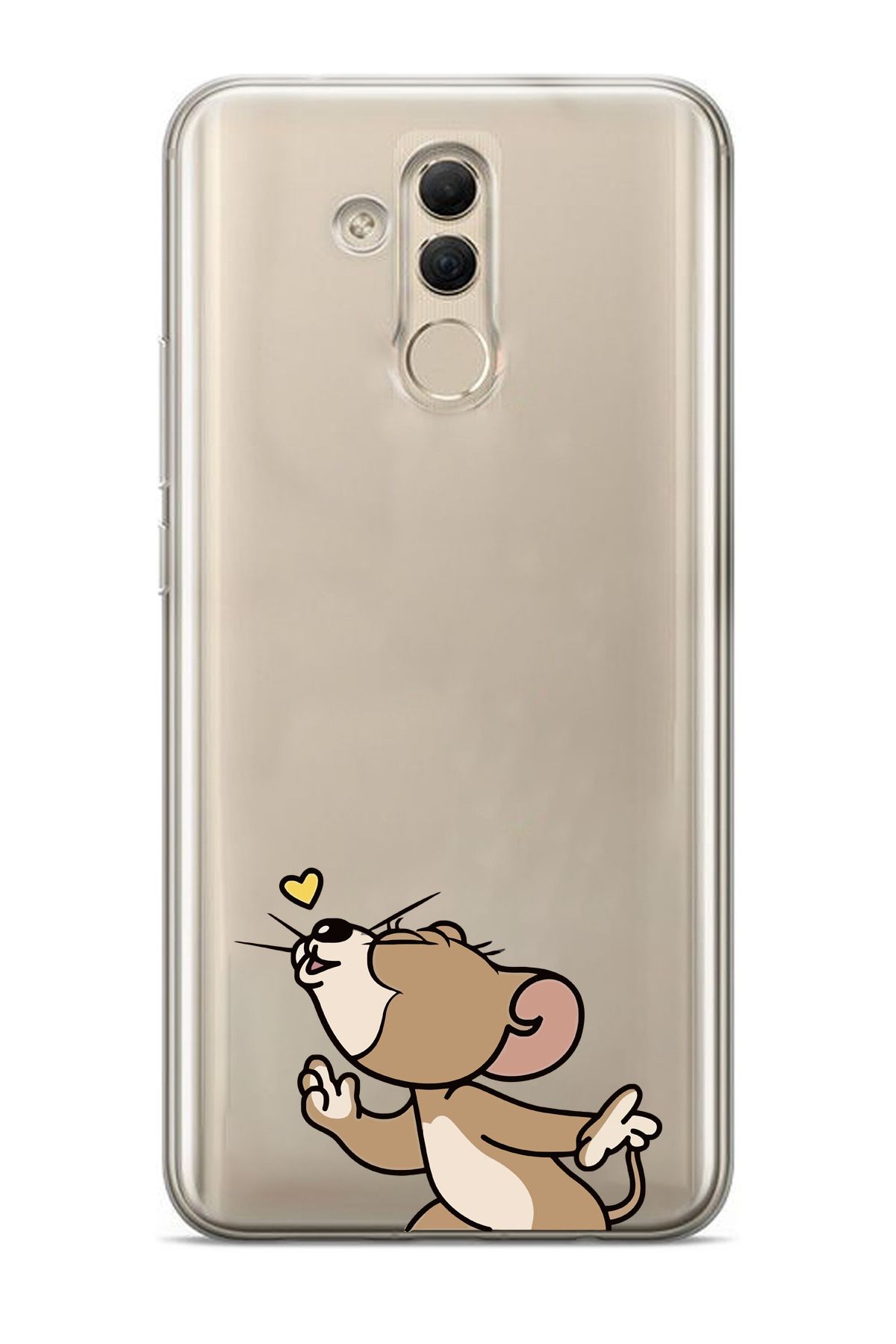 moonset Huawei Mate 20 Lite Uyumlu Jerry Tasarımlı Baskılı Şeffaf Telefon Kılıfı