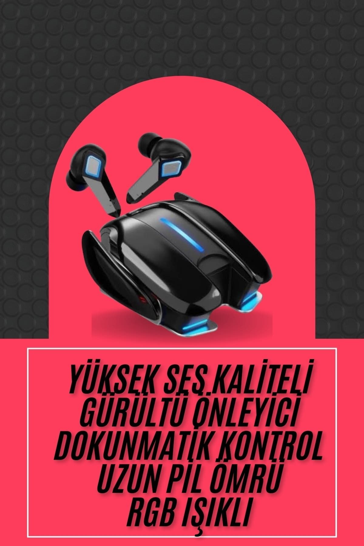 FTA TİCARET Oyuncu Kulaklığı Gamer Kulaklık ANC Özelliği RGB Işıklı K68 Bluetooth Kulaklık