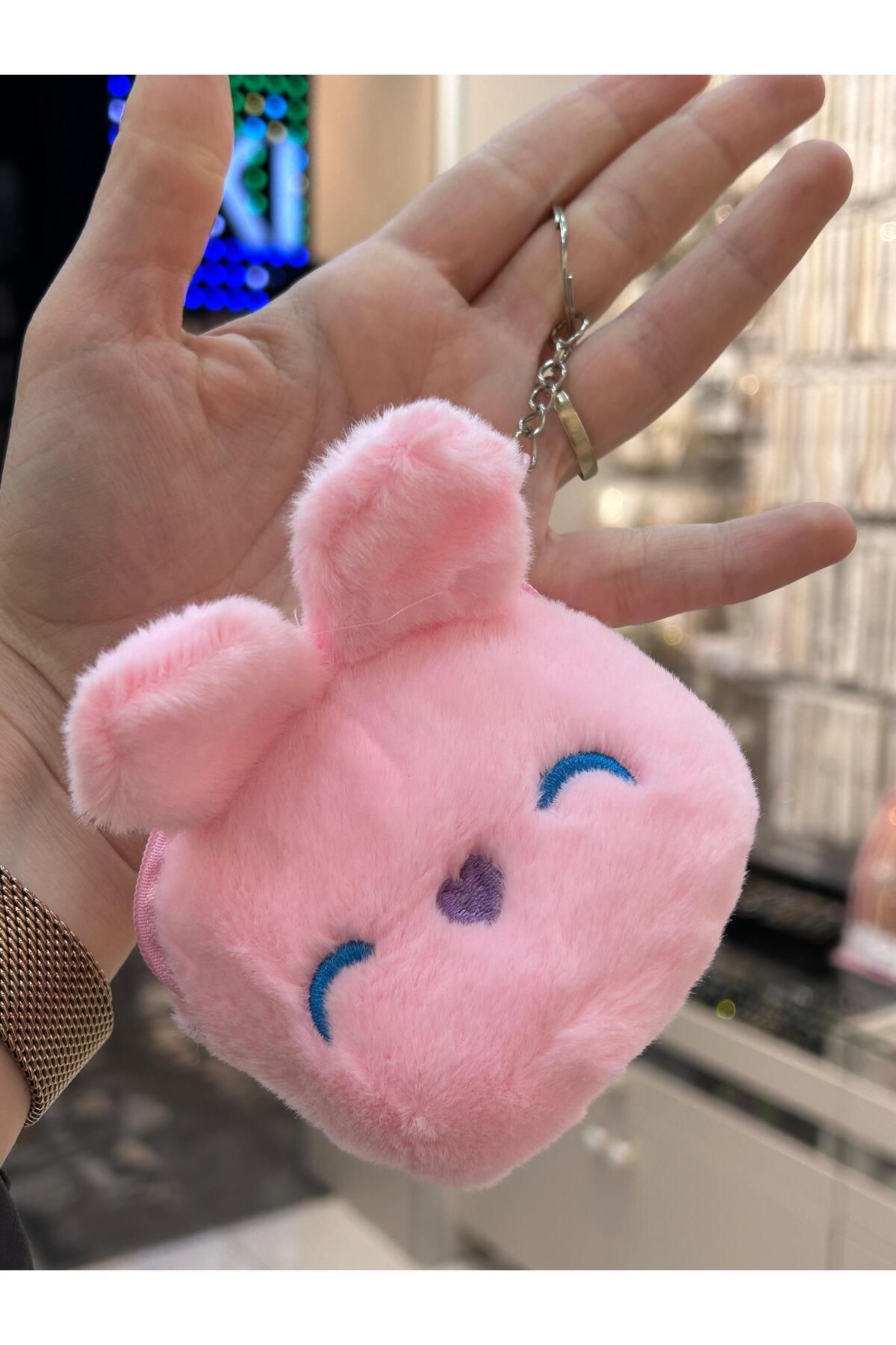 SoBien Mini Peluş Tavşanlı Anahtarlıklı Cüzdan