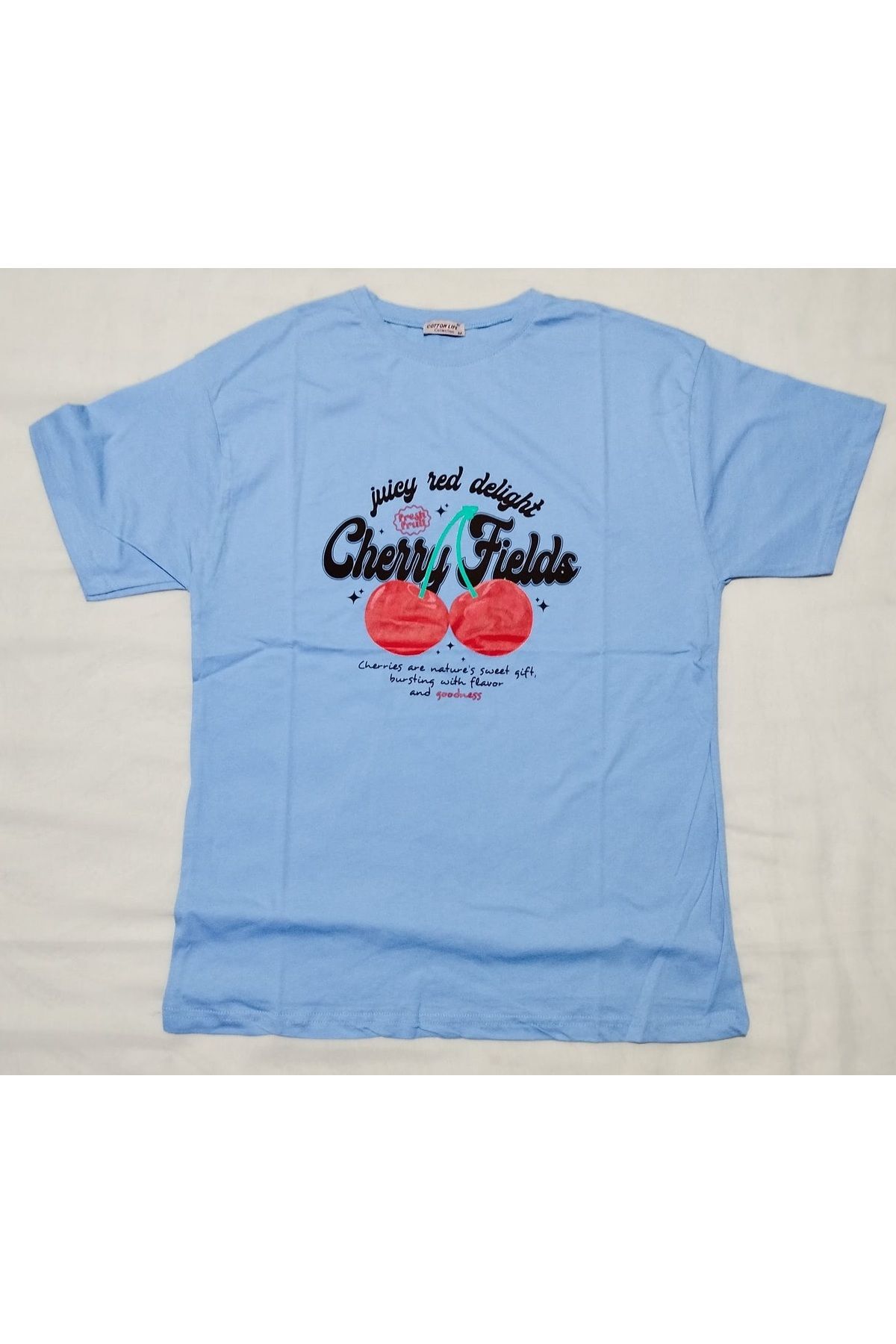 e-Btk Giyim Cherry Baskılı T-Shirt
